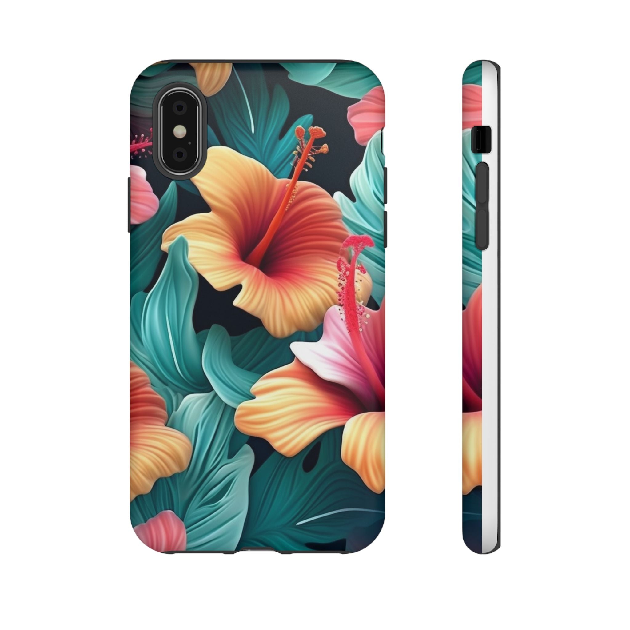 Tropical Hibiscus Hexagon iPhone Case