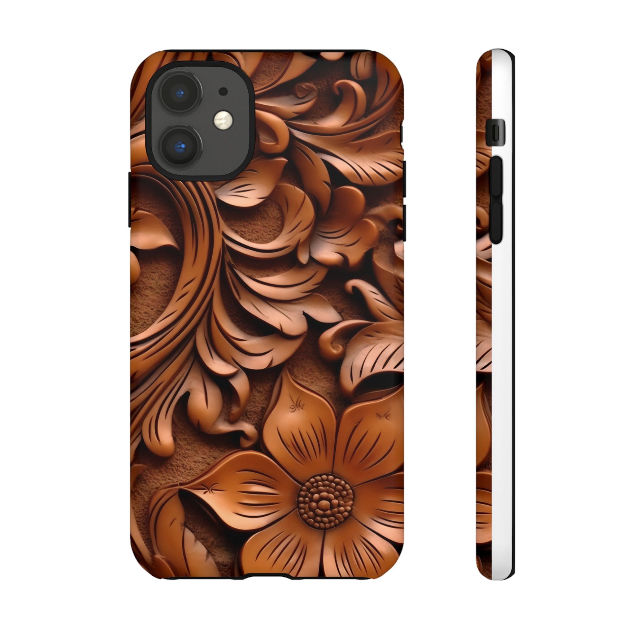 Baroque Floral Hexagon Stone iPhone Case