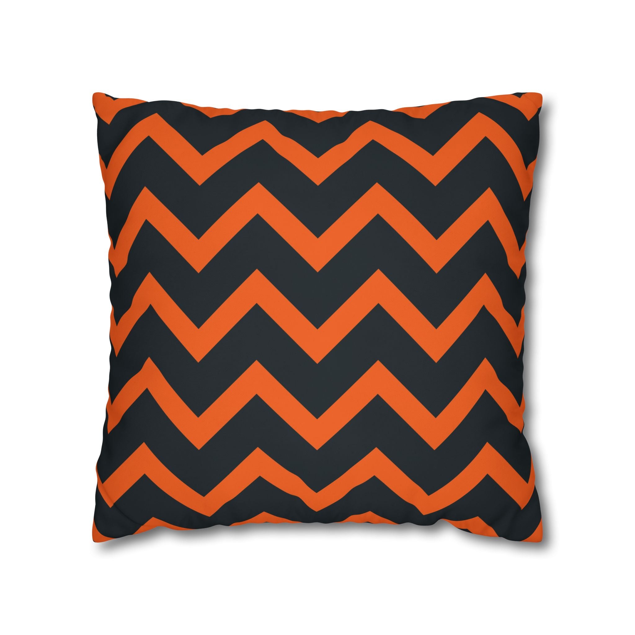 Chevron Stripe Pillowcase - Orange & Teal