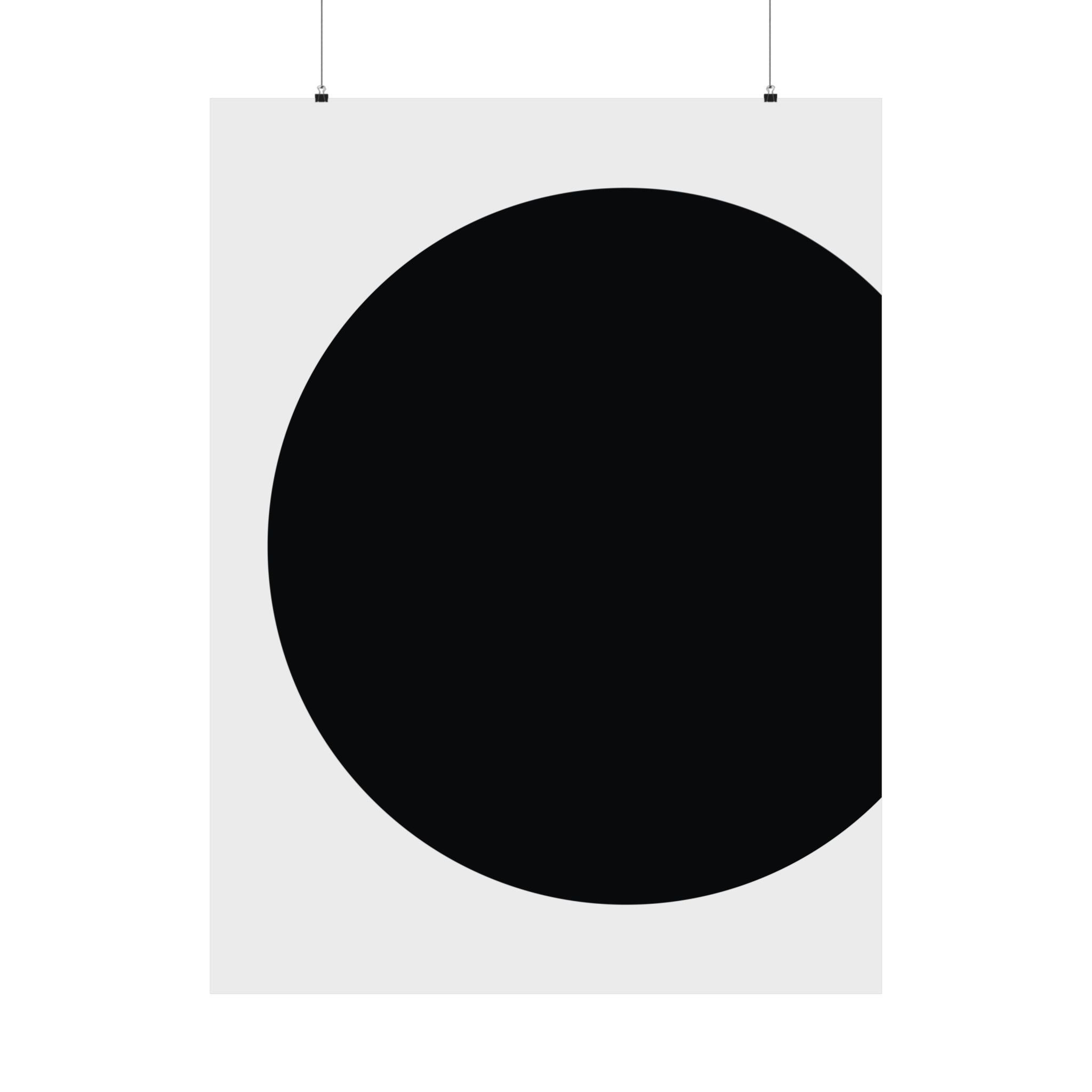 Minimalist Black Circle Wall Art Poster