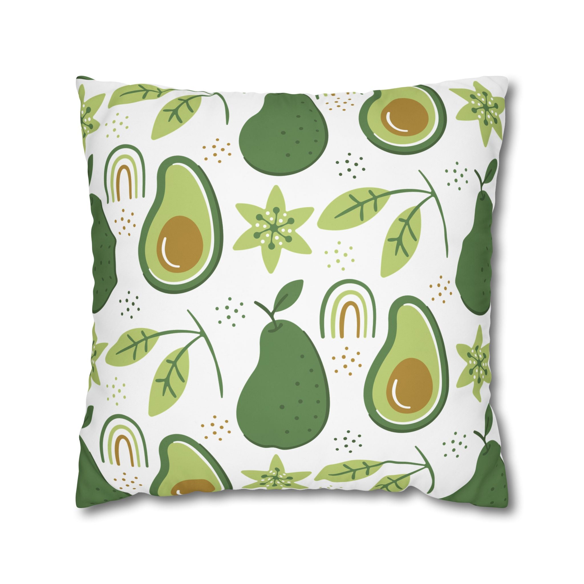 Avocado Leaf Pillowcase - Retro Green