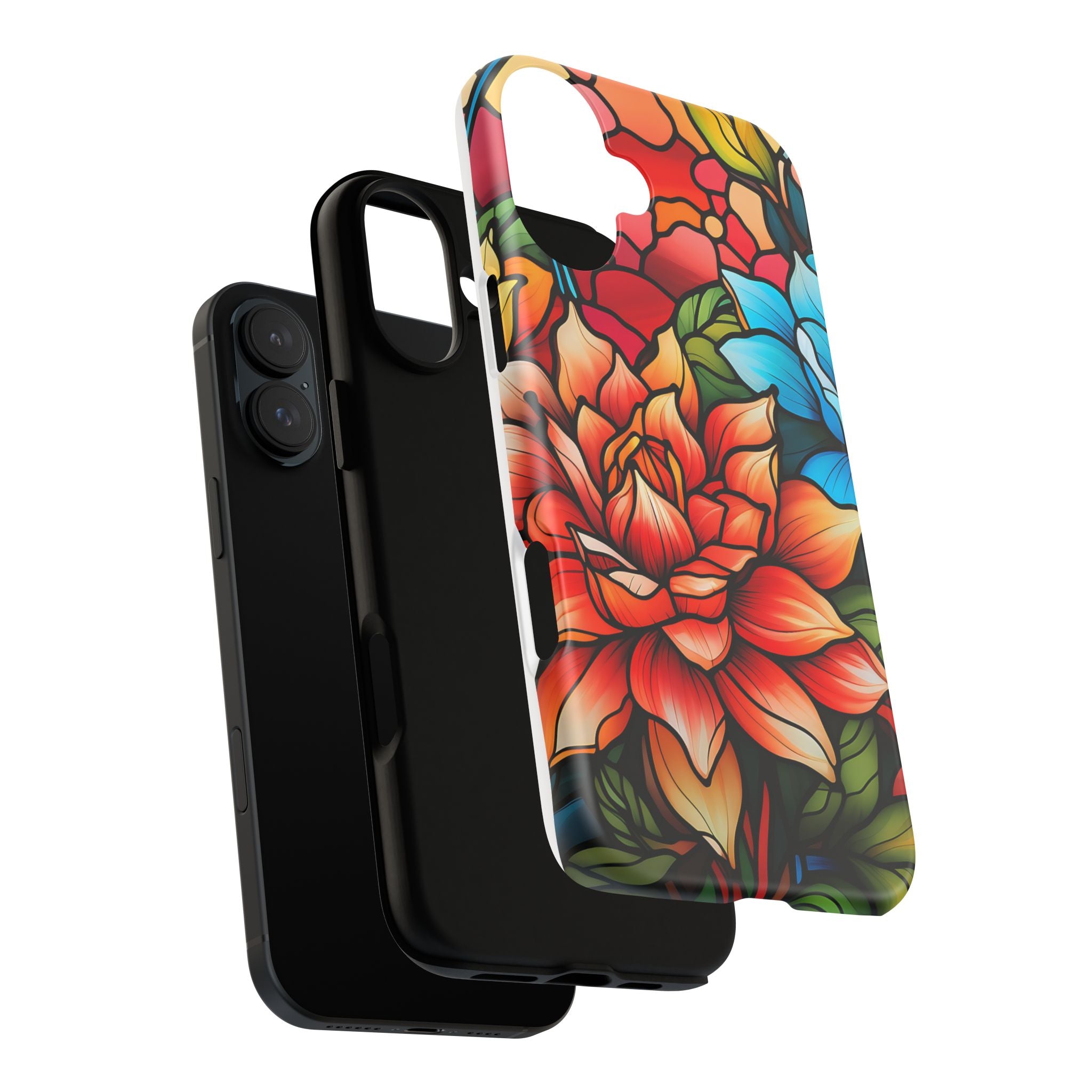 Stained Glass Floral iPhone Case - Hexagon Stone