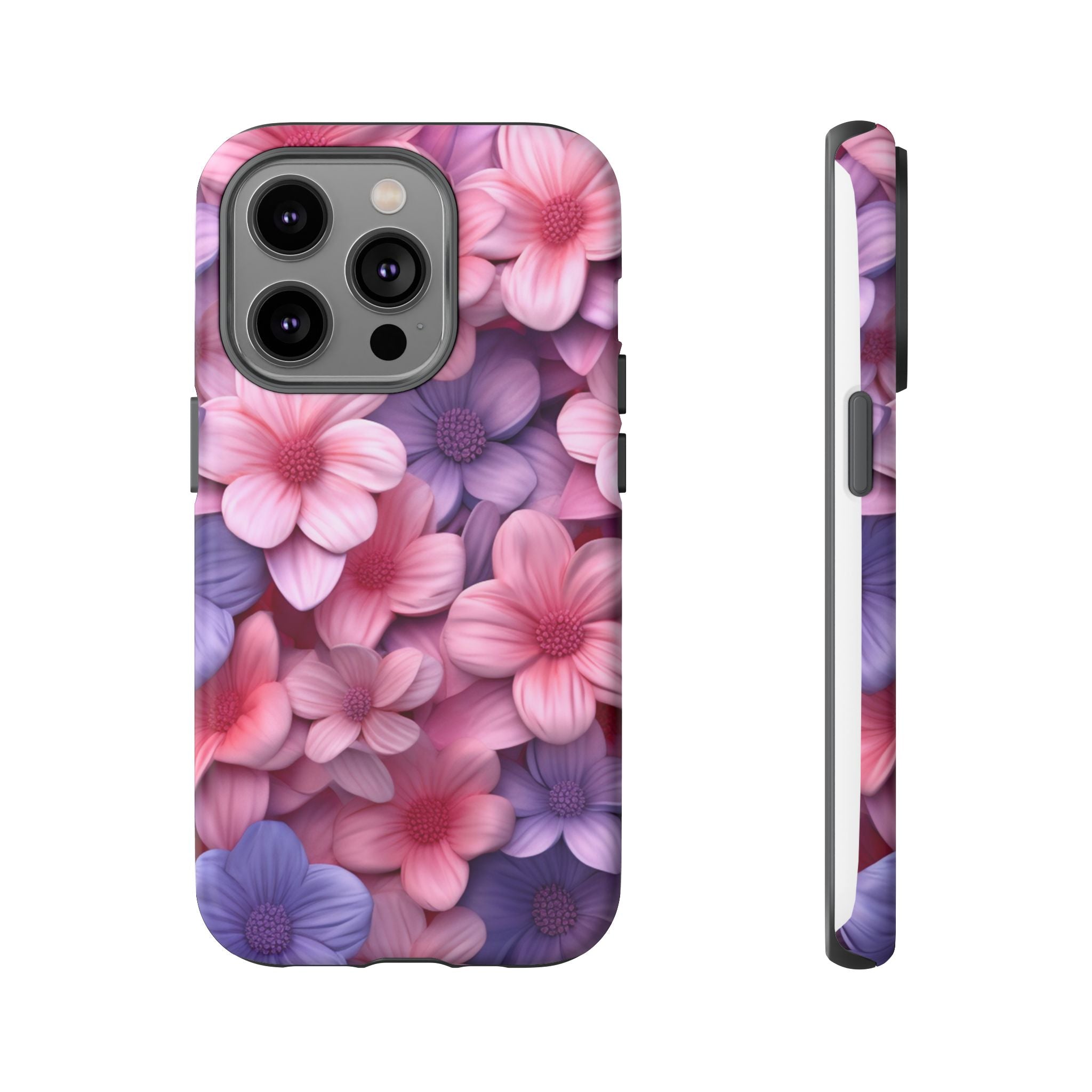 Floral Bloom Hexagon Stone iPhone Case