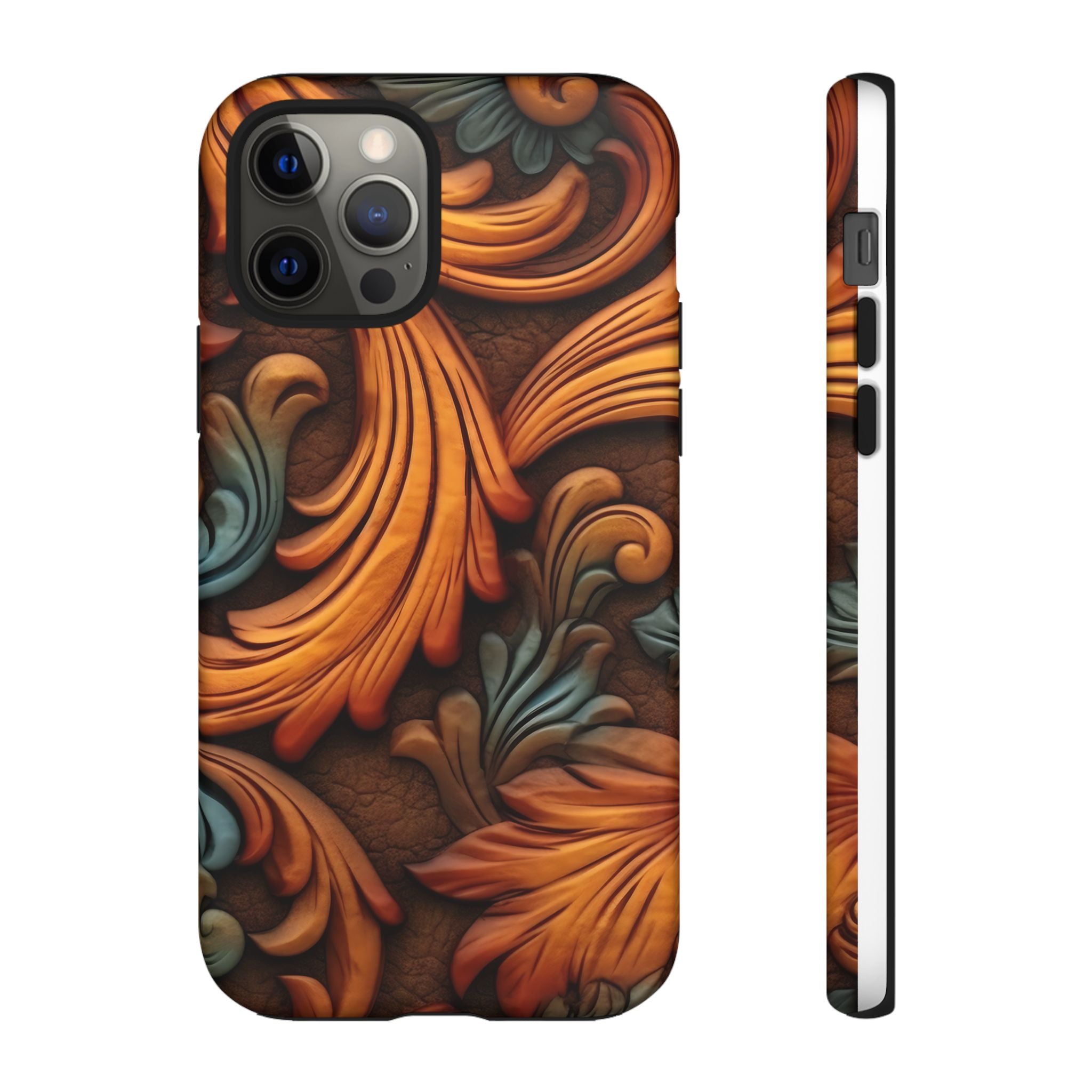 Baroque Copper iPhone Case - Hexagon Stone