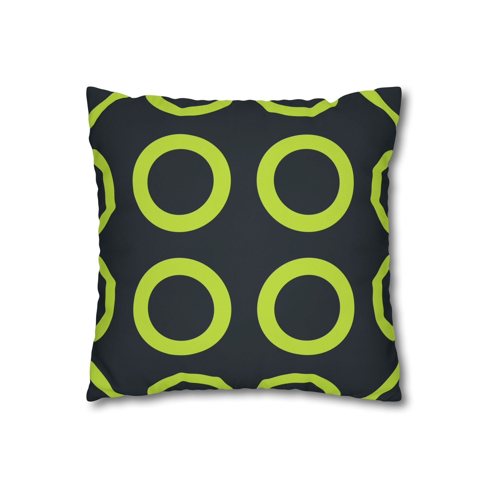 Lime Green Circle Geo Pillowcase