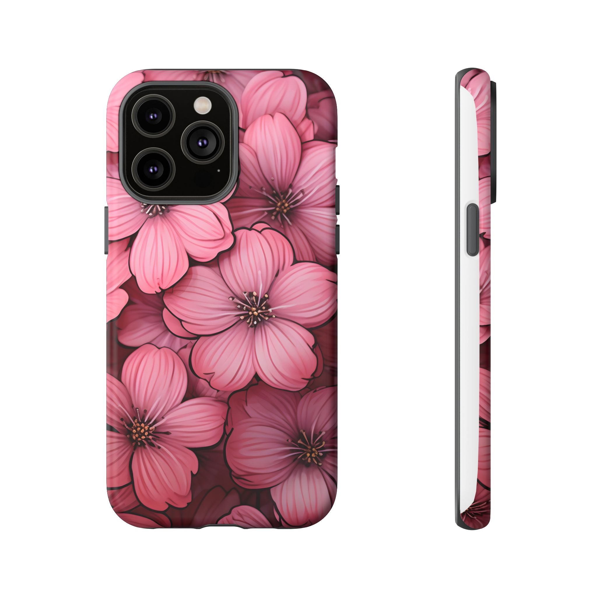 Pink Blossom Hexagon iPhone Case - Rugged