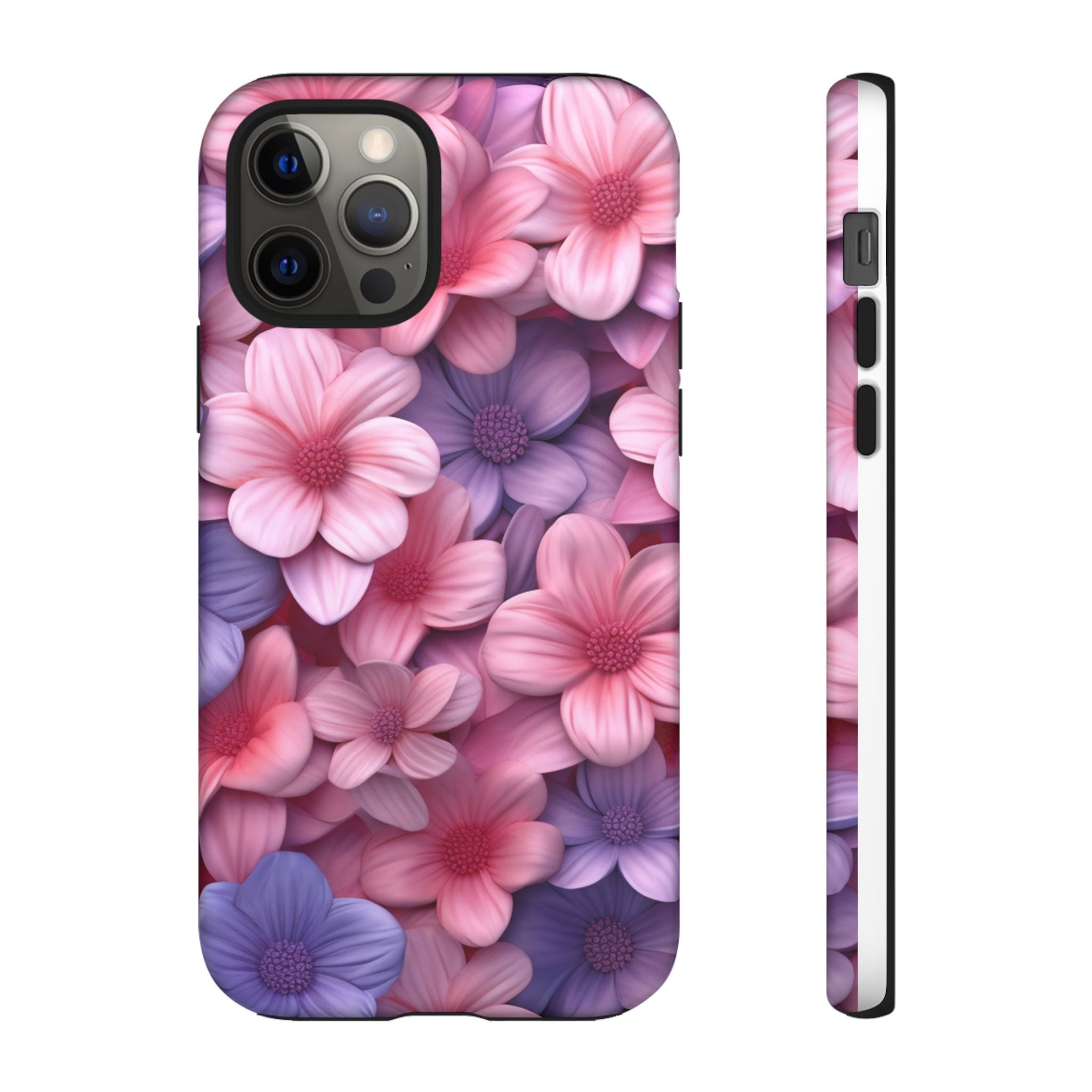 Floral Bloom Hexagon Stone iPhone Case