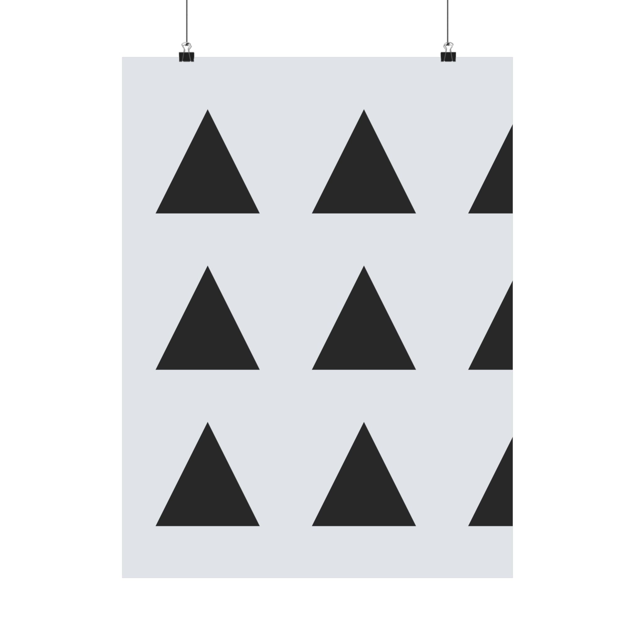 Geometric Black Triangle Wall Art Poster