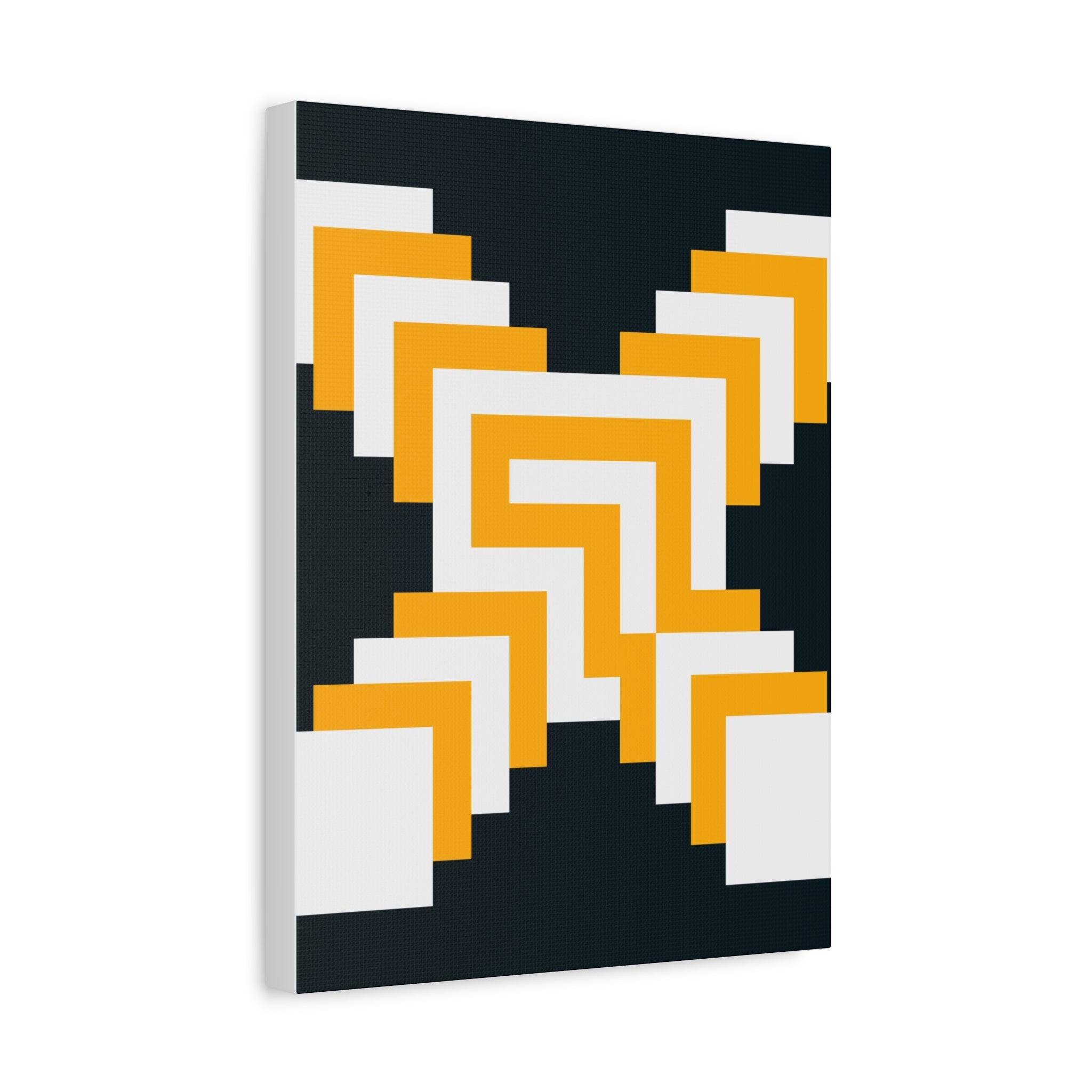 Golden X Abstract Canvas Art Print