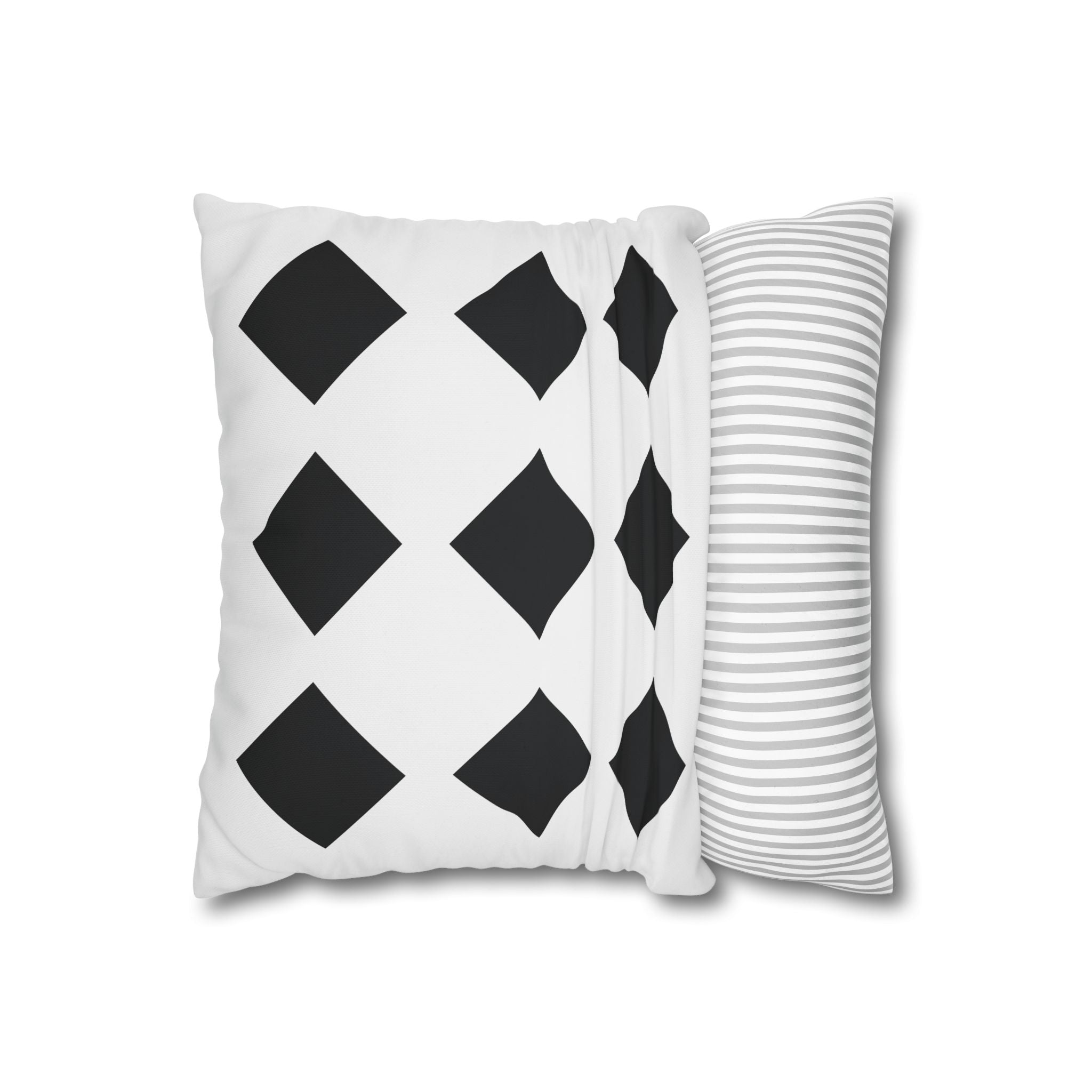 Black Diamond Grid Pillowcase - Geometric Design