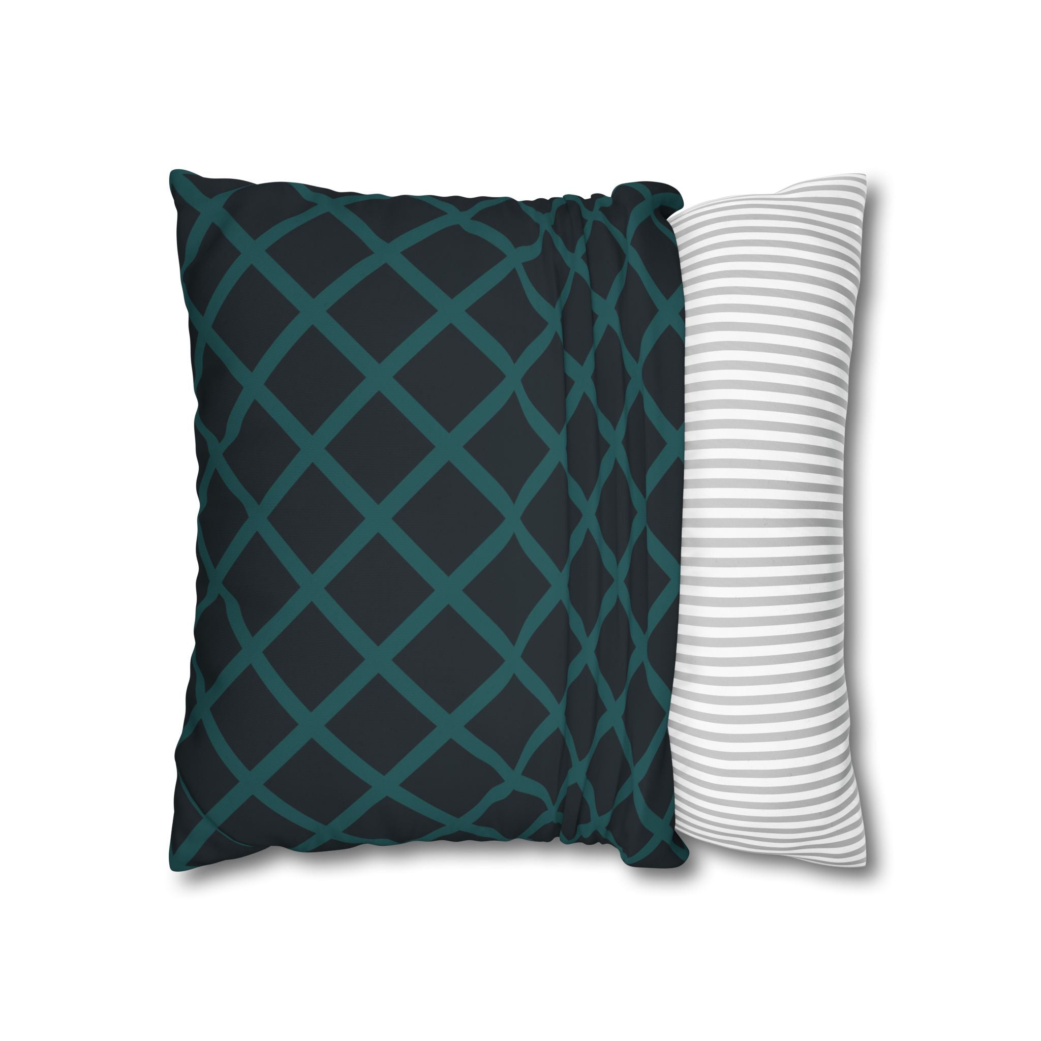 Teal Geometric Pillowcase - Modern Design