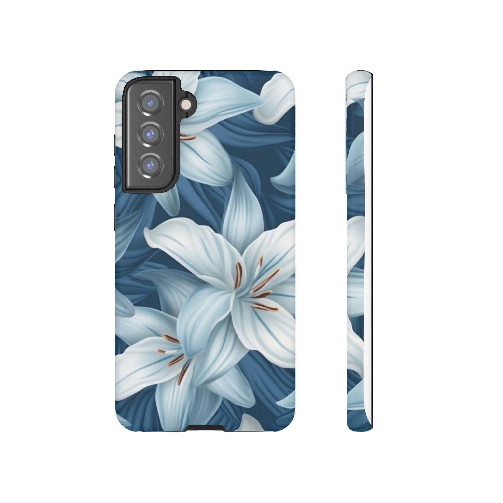 Pastel Blue Lily Samsung Phone Case