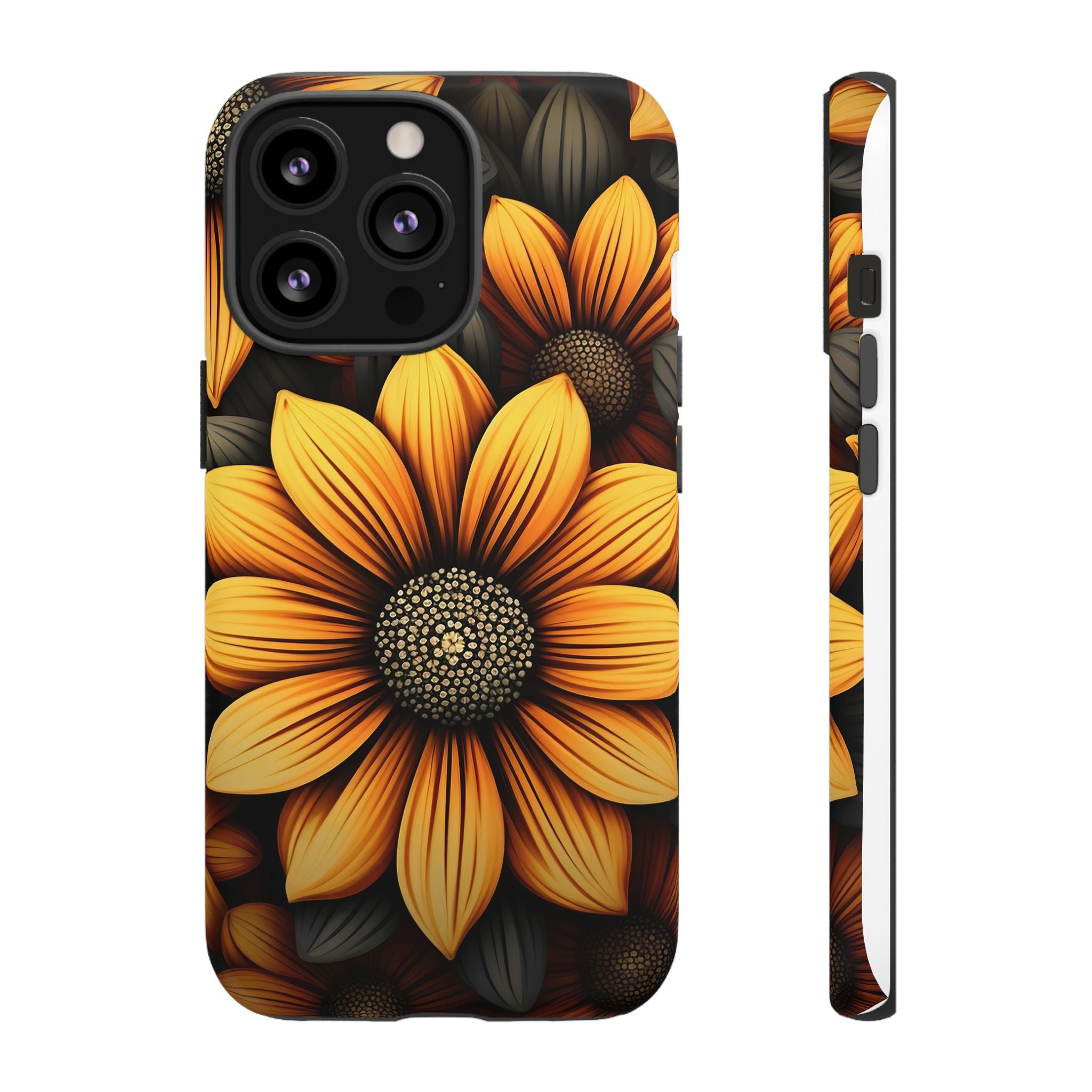 Sunburst Hexagon iPhone Case - Rugged Texture