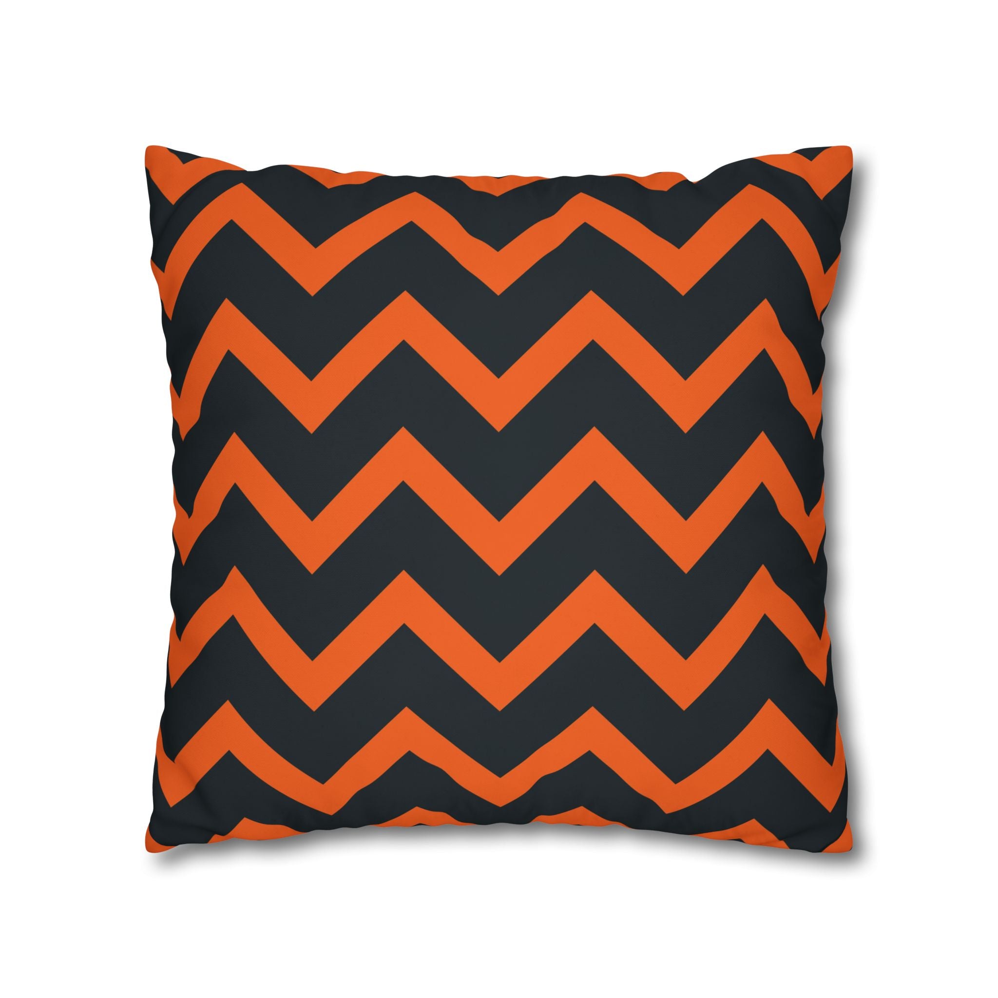 Chevron Stripe Pillowcase - Orange & Teal