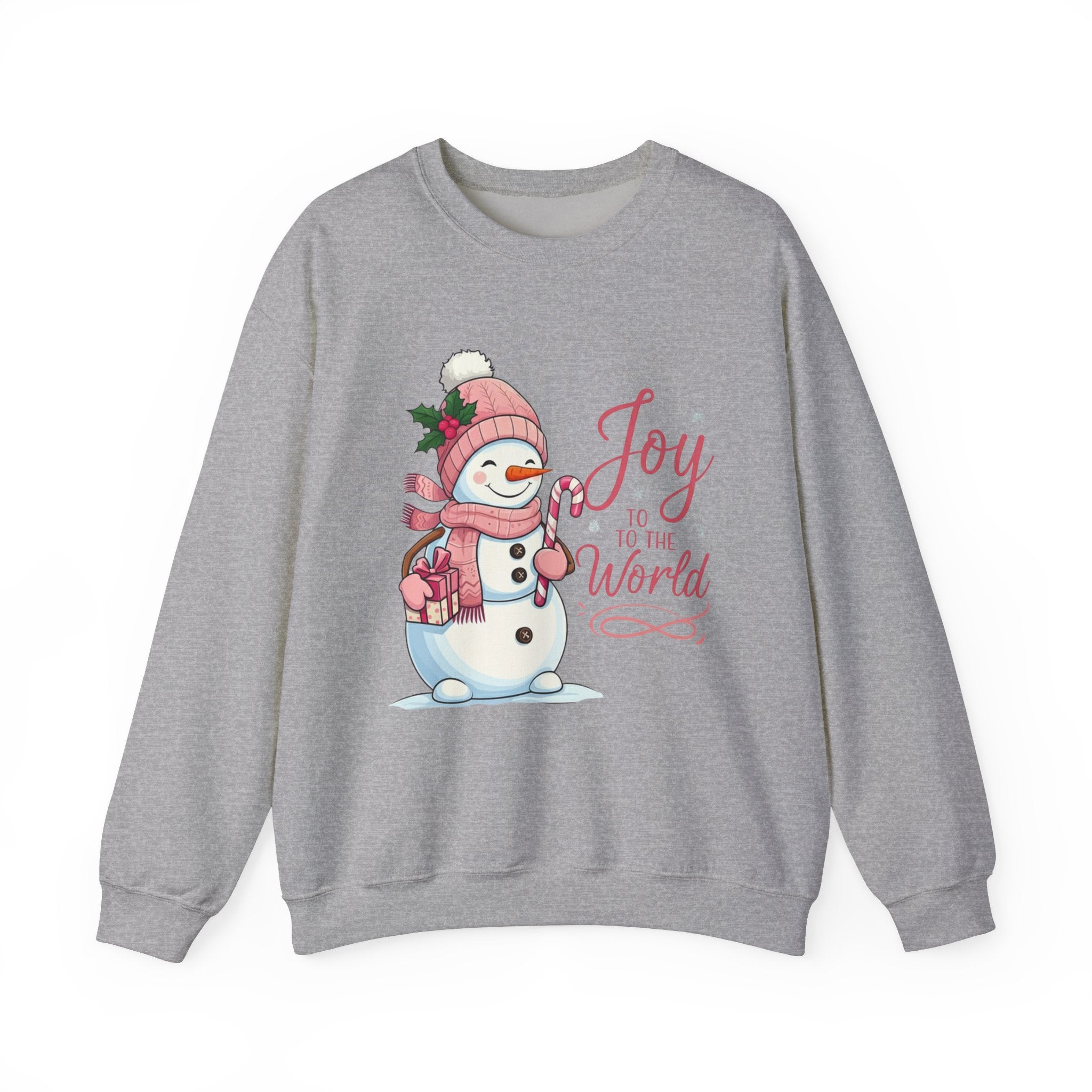 Pink Snowman Joy Christmas Sweatshirt