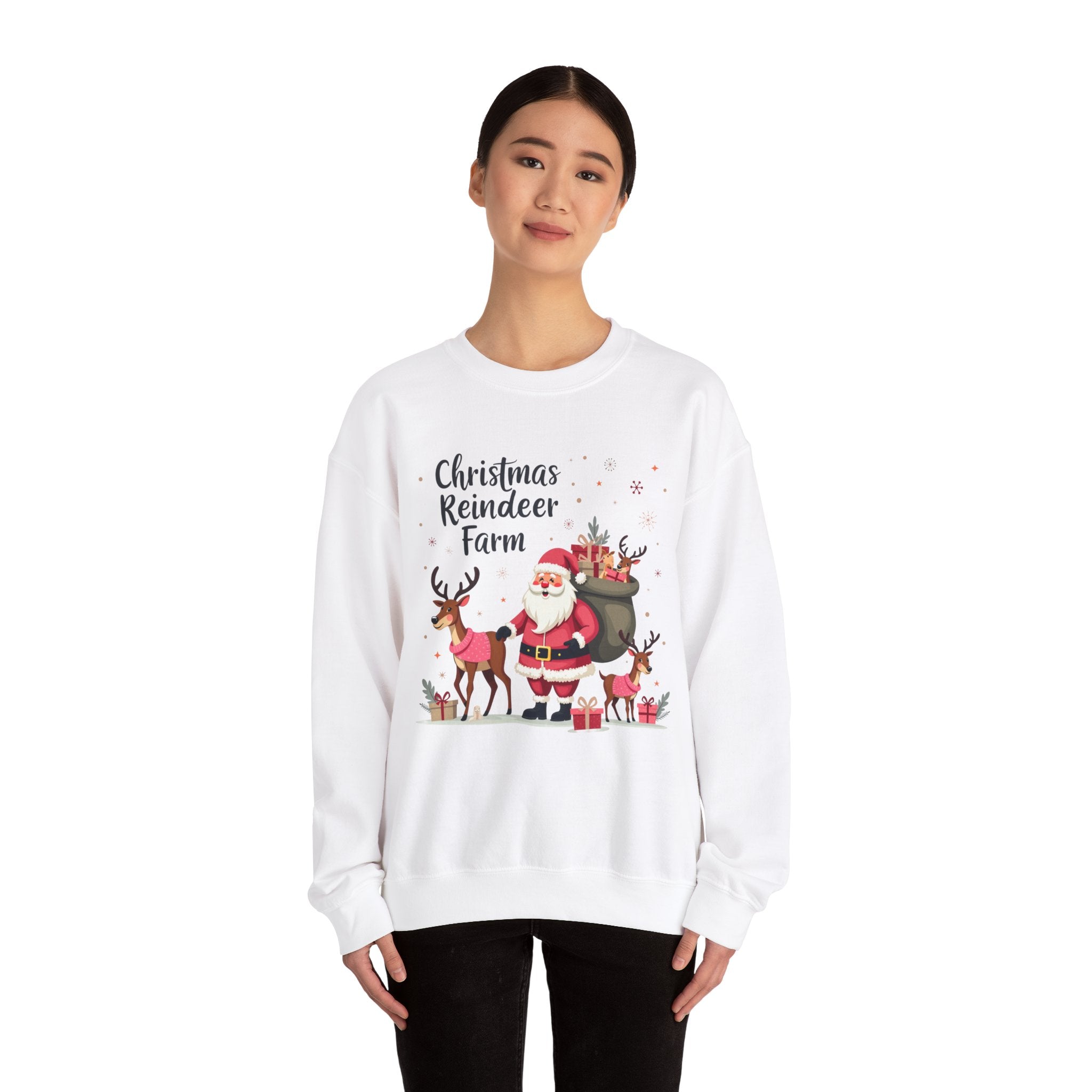 Christmas Reindeer Farm Sweatshirt