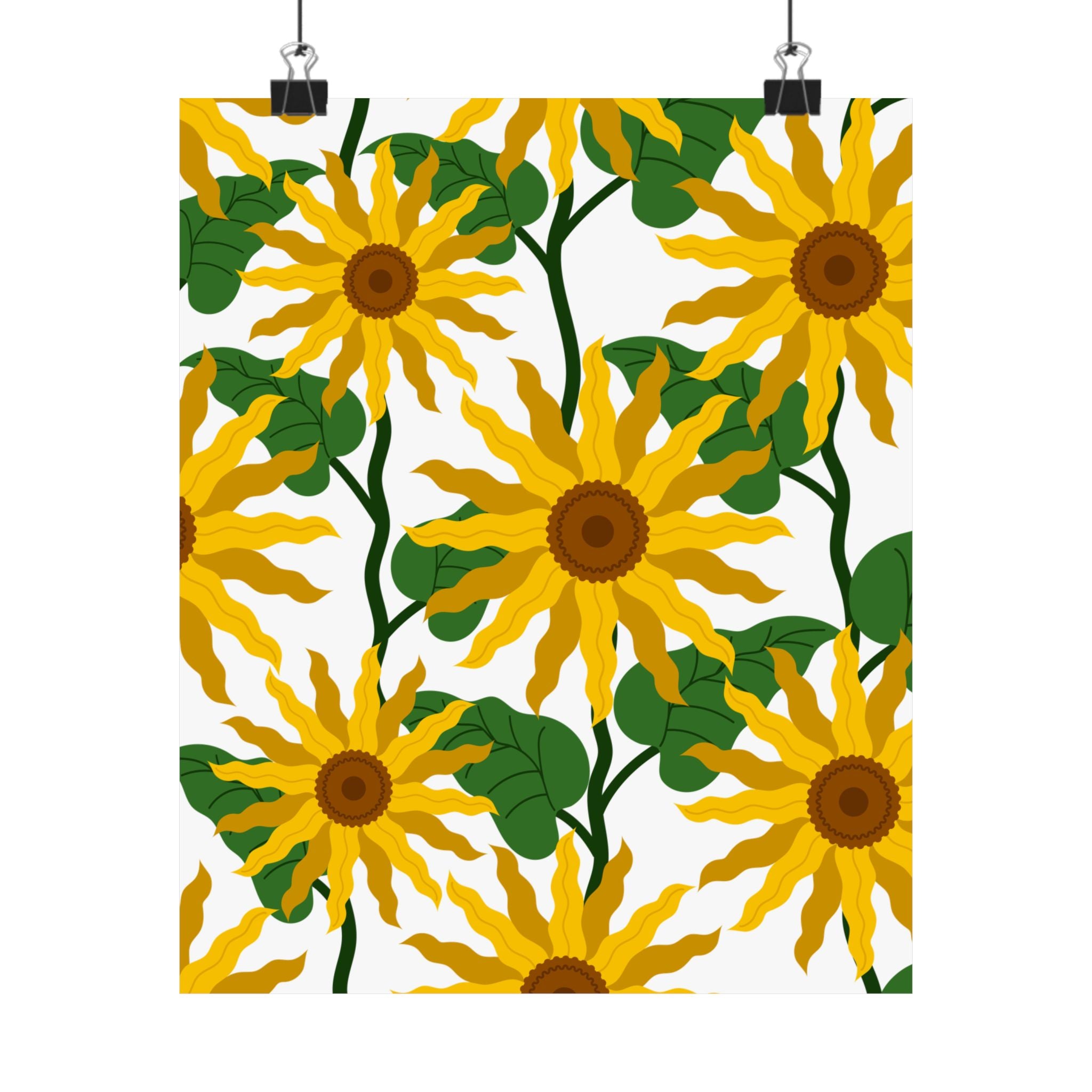 Bold Sunflower Poster - Floral Art Print