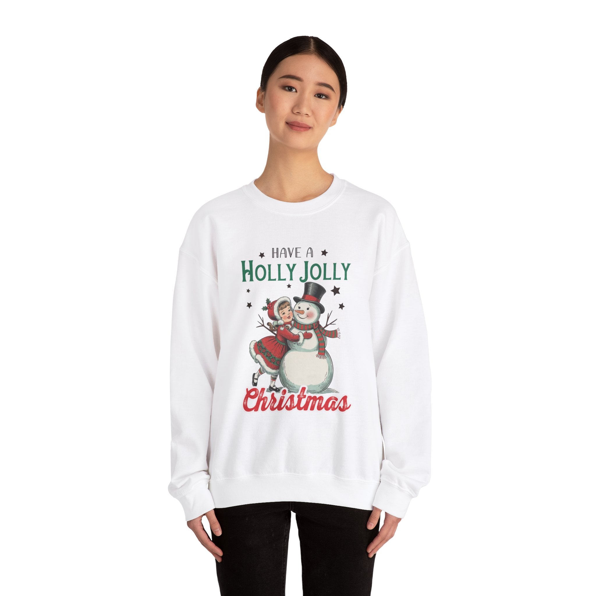 Holly Jolly Snowman Christmas Sweatshirt