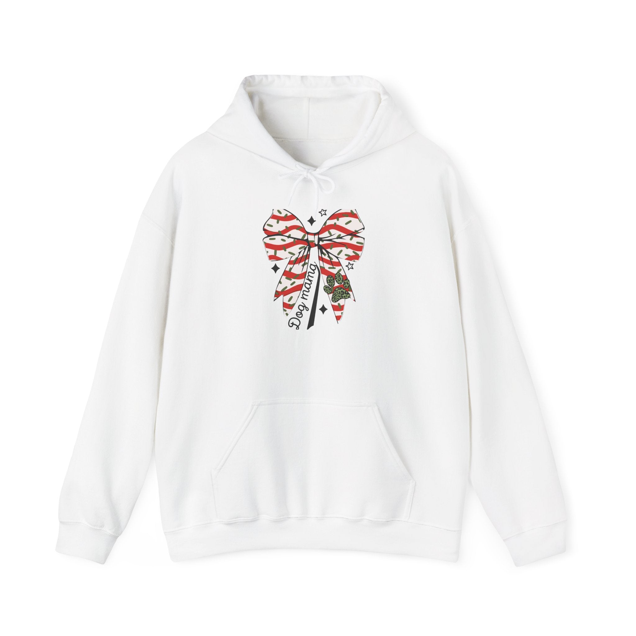 Dog Mama Christmas Hoodie: Festive Bow