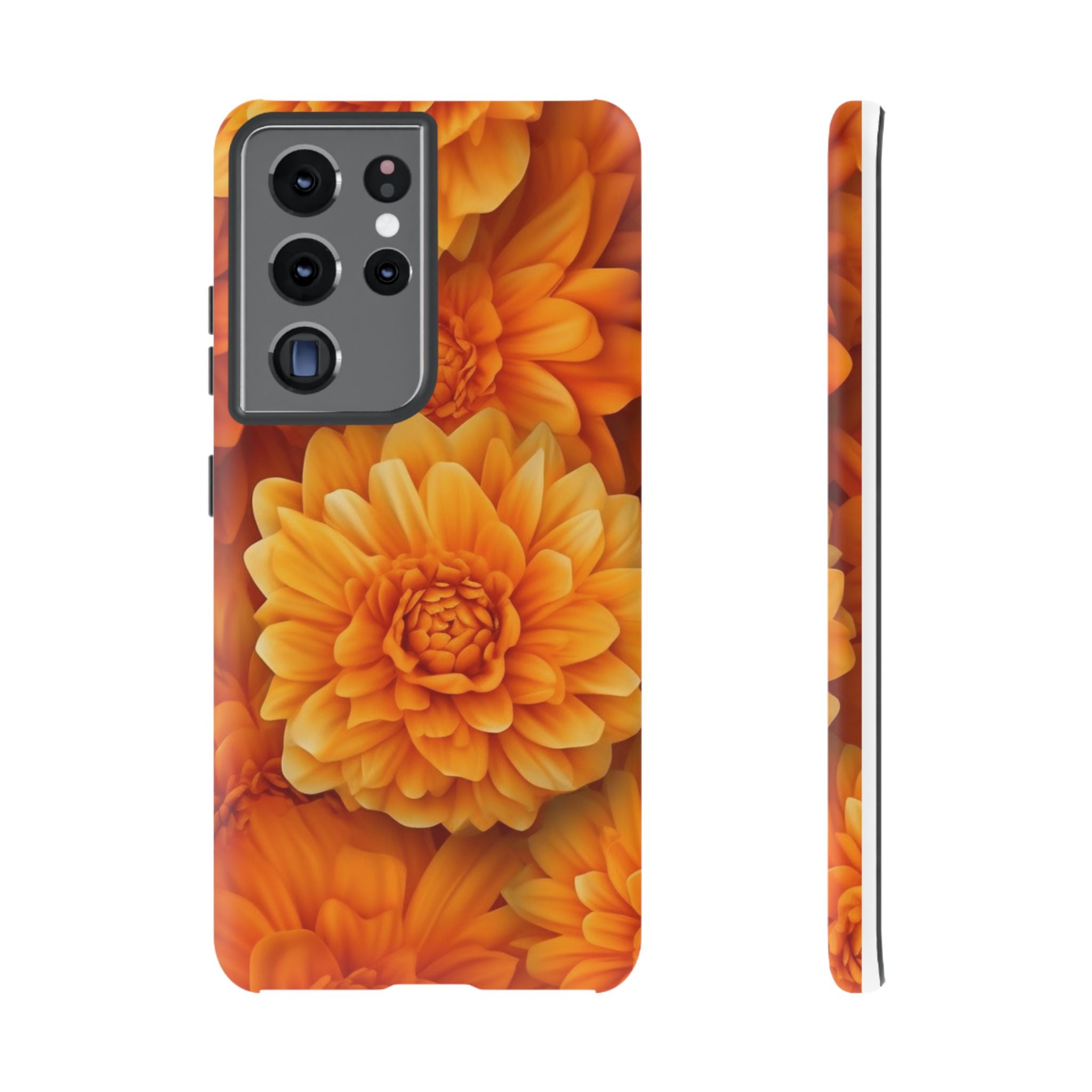 Orange Dahlia Bloom Samsung Case