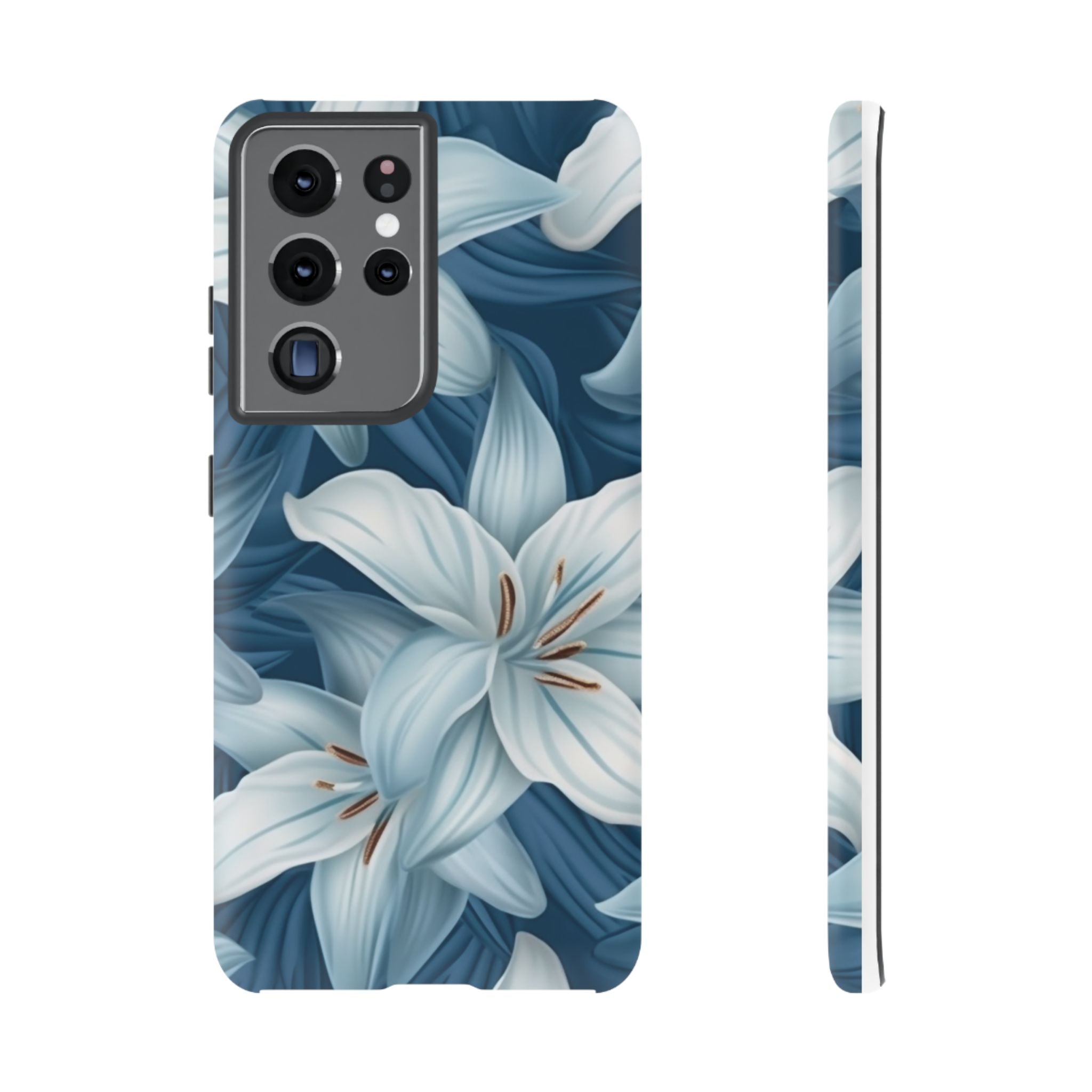 Pastel Blue Lily Samsung Phone Case