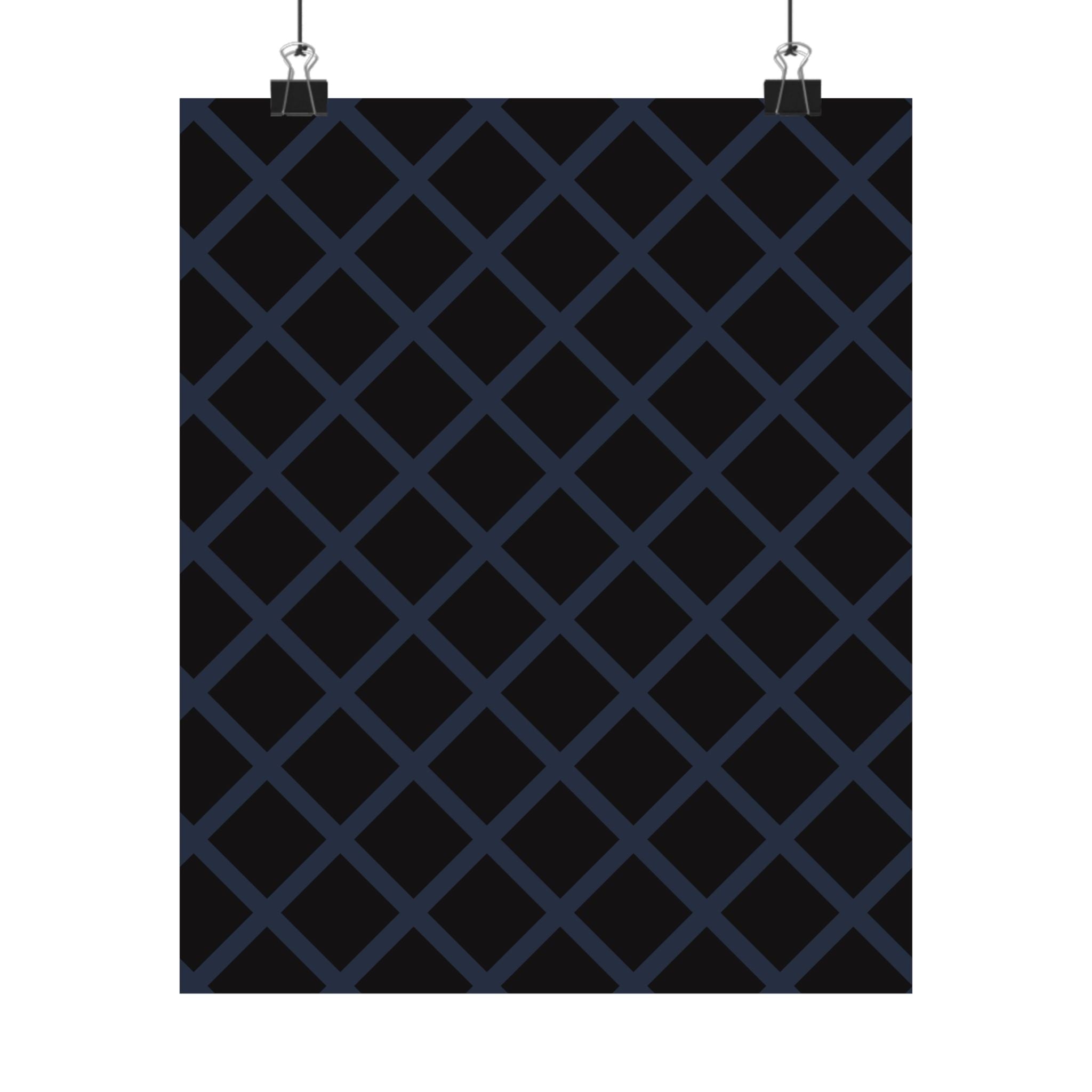 Geometric Diamond Lattice Art Poster