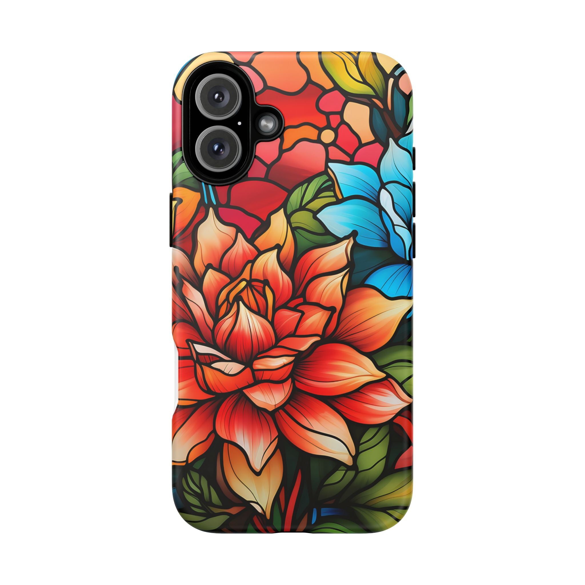 Stained Glass Floral iPhone Case - Hexagon Stone