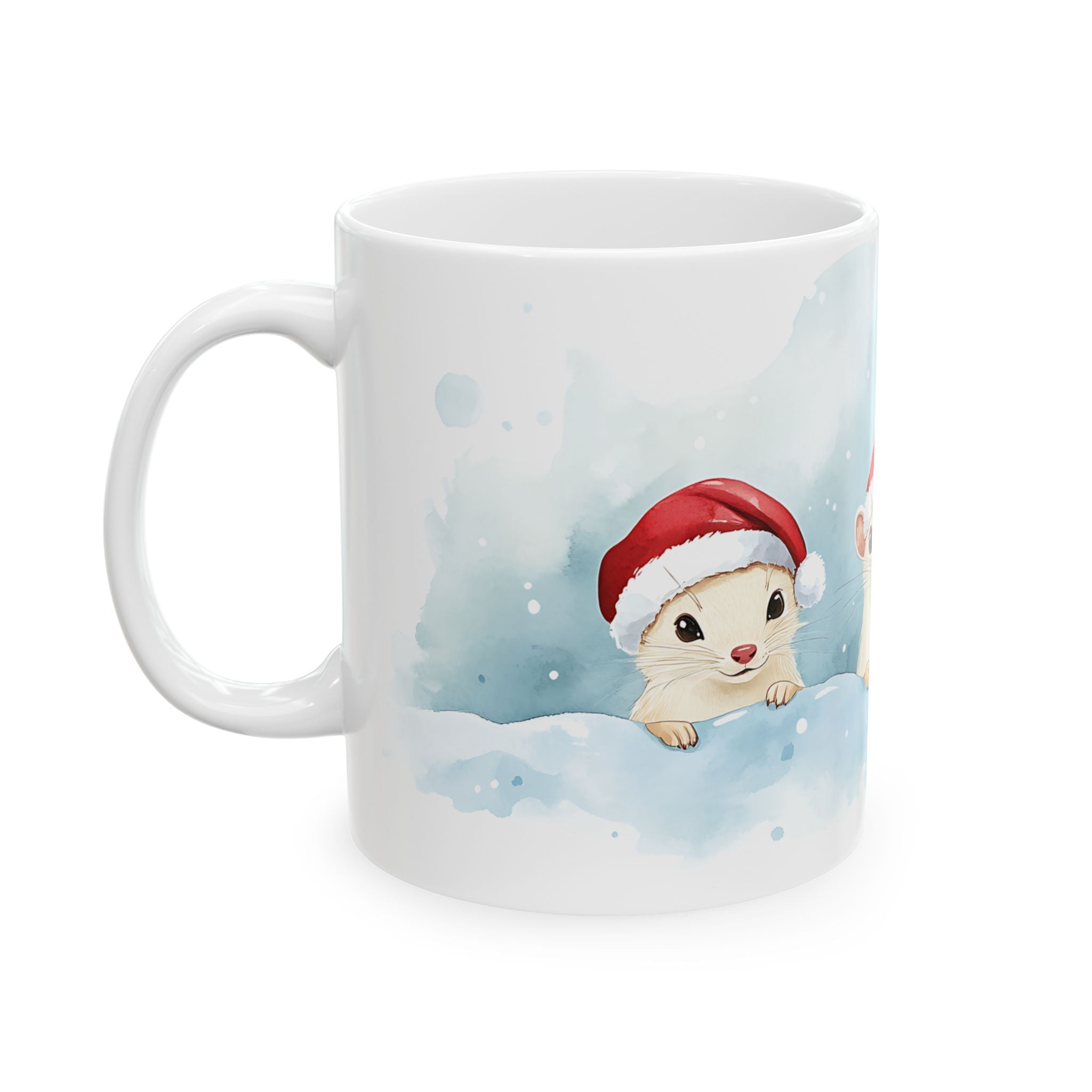 Cozy Ferret Christmas Mug