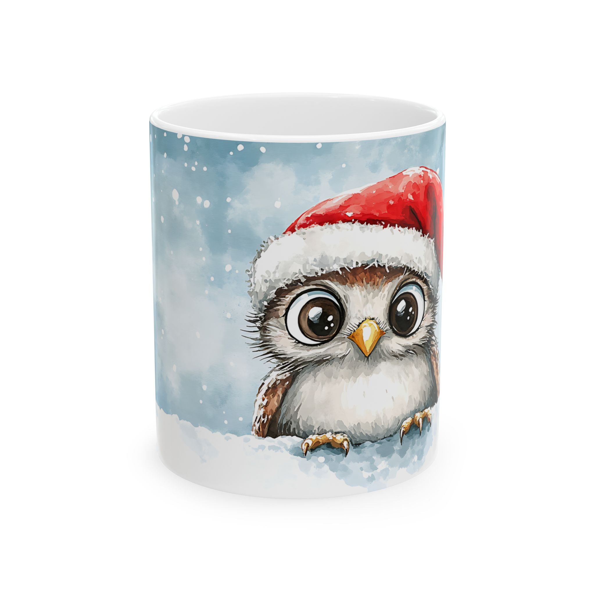 Cute Owl Santa Mug - Christmas Gift