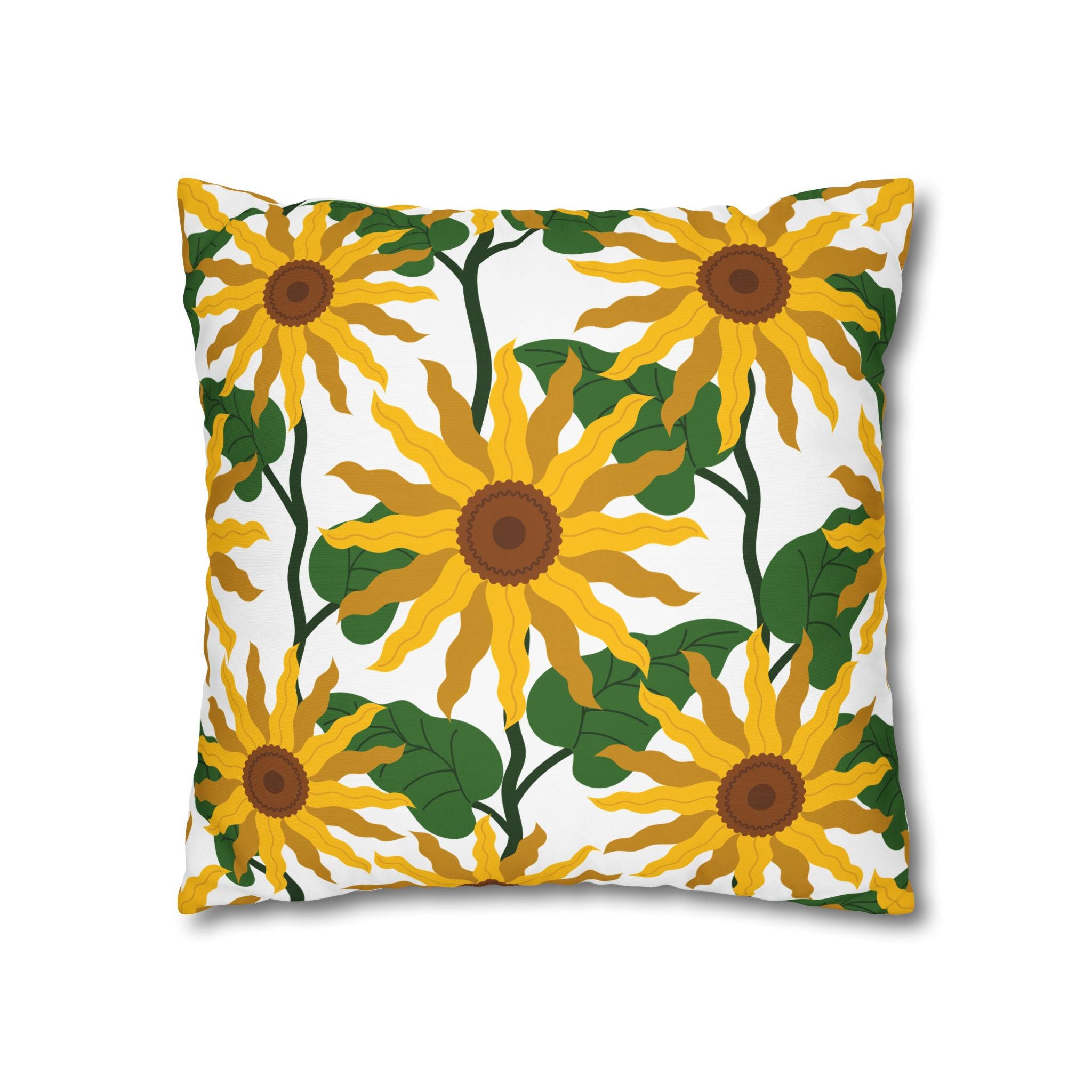 Bold Sunflower Pillowcase - Black & Gold