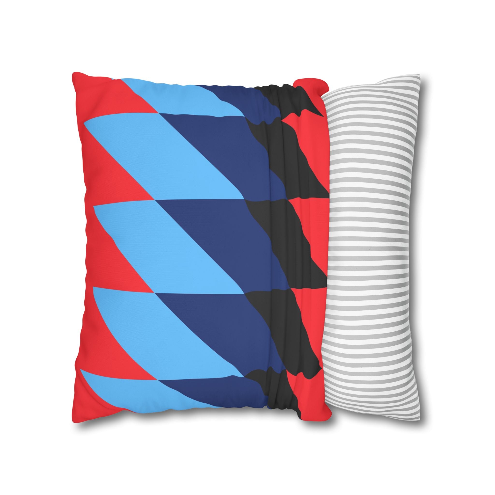 Geometric Red Pillowcase - Modern Design