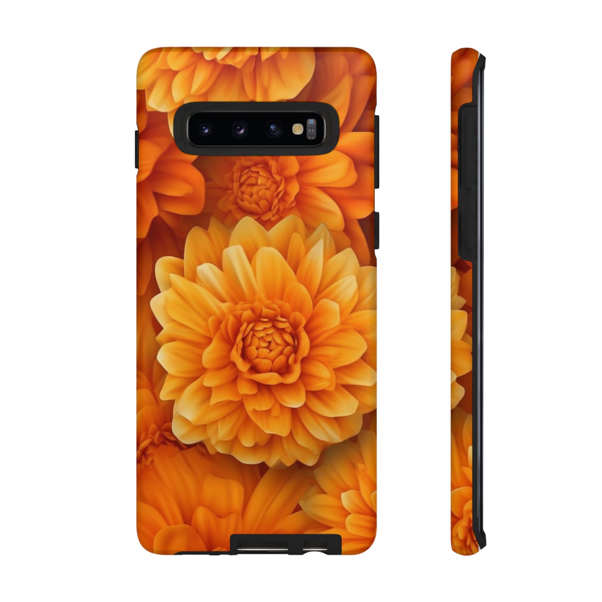 Orange Dahlia Bloom Samsung Case