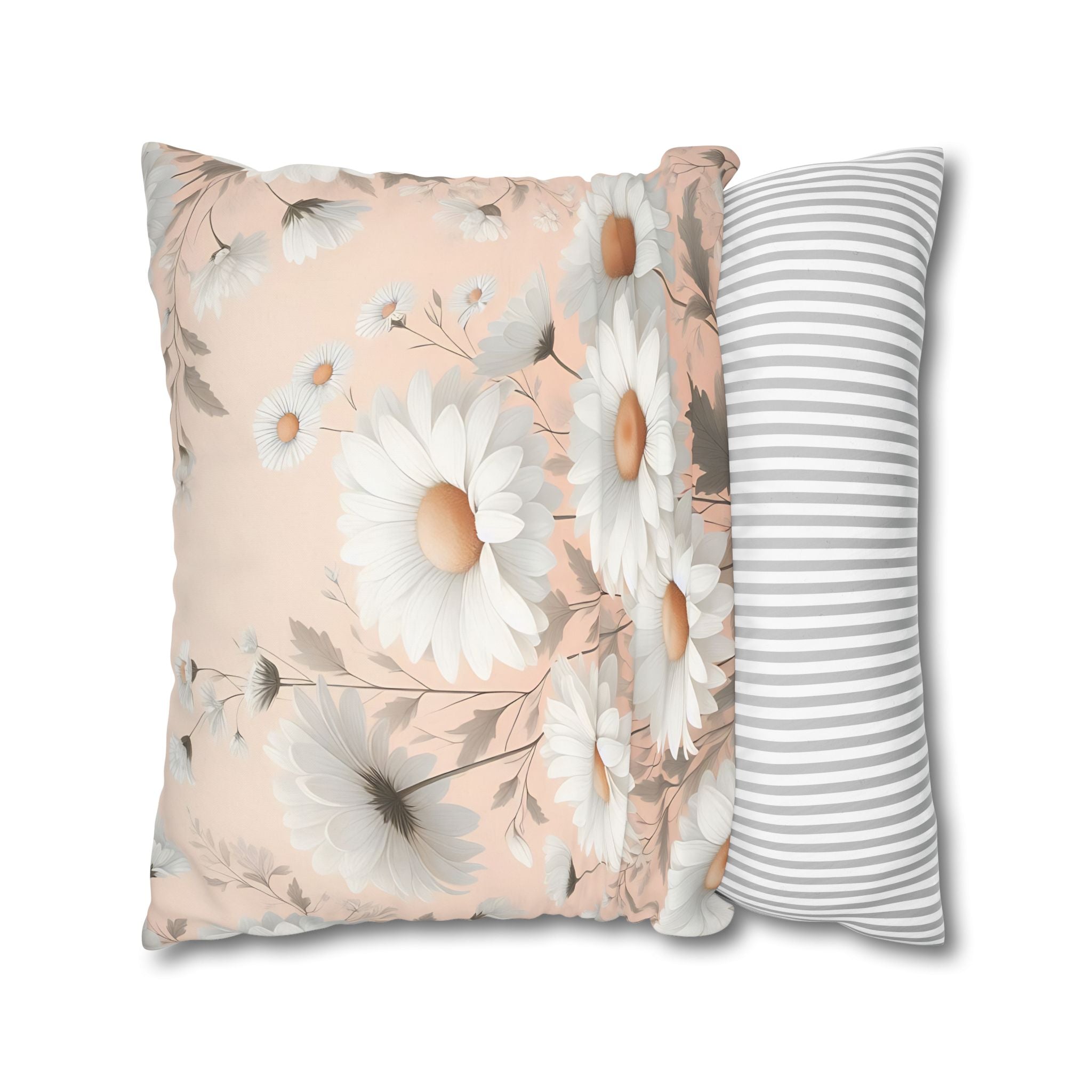 Peach Daisy Pillowcase - Floral Bedding