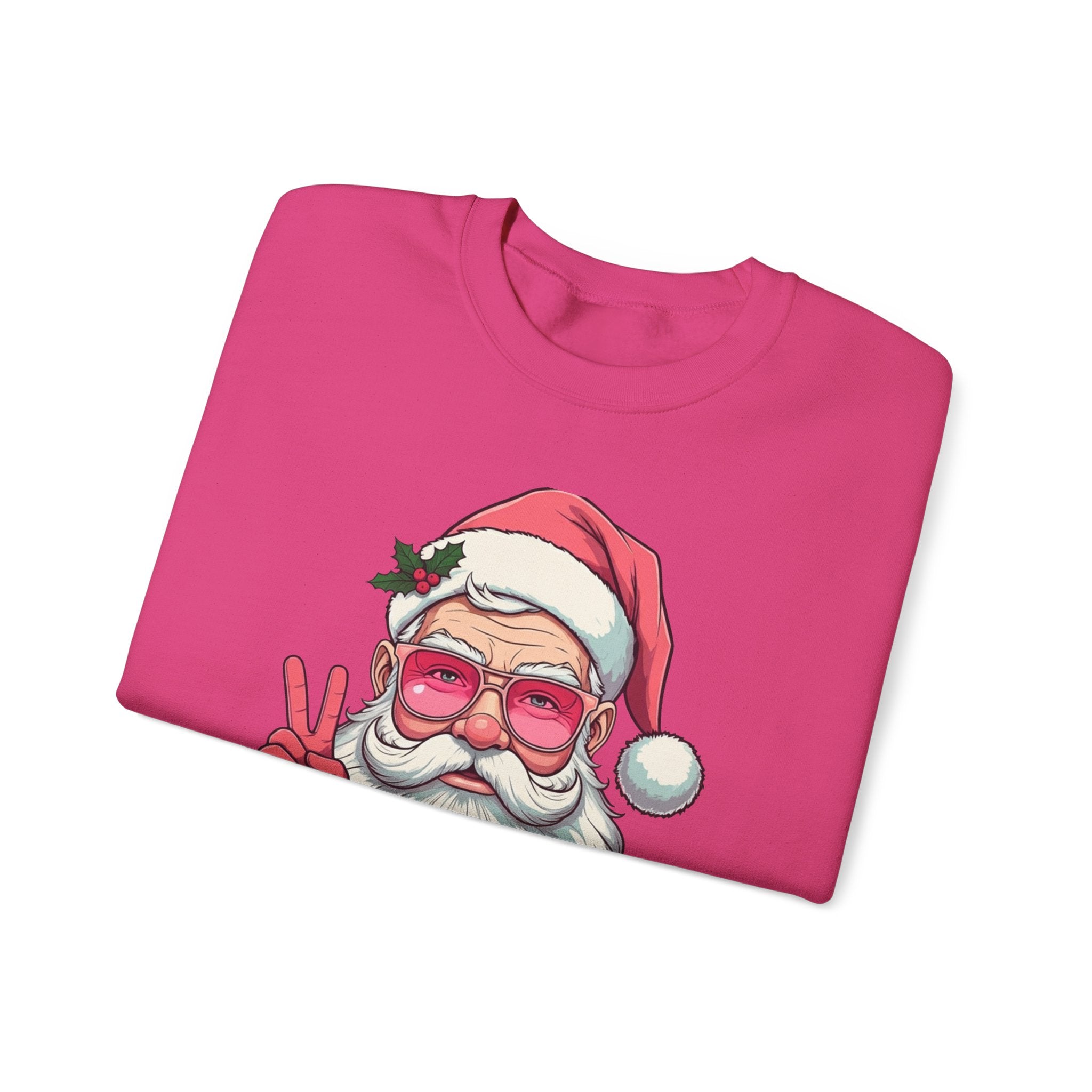 Pink Santa Peace Sweatshirt