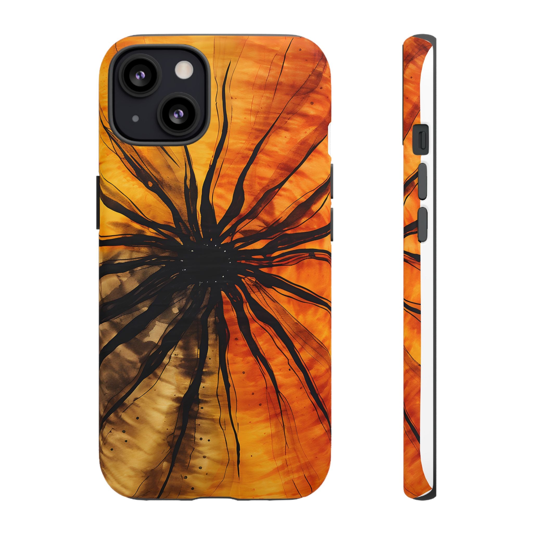 Fiery Sunburst Hexagon iPhone Case