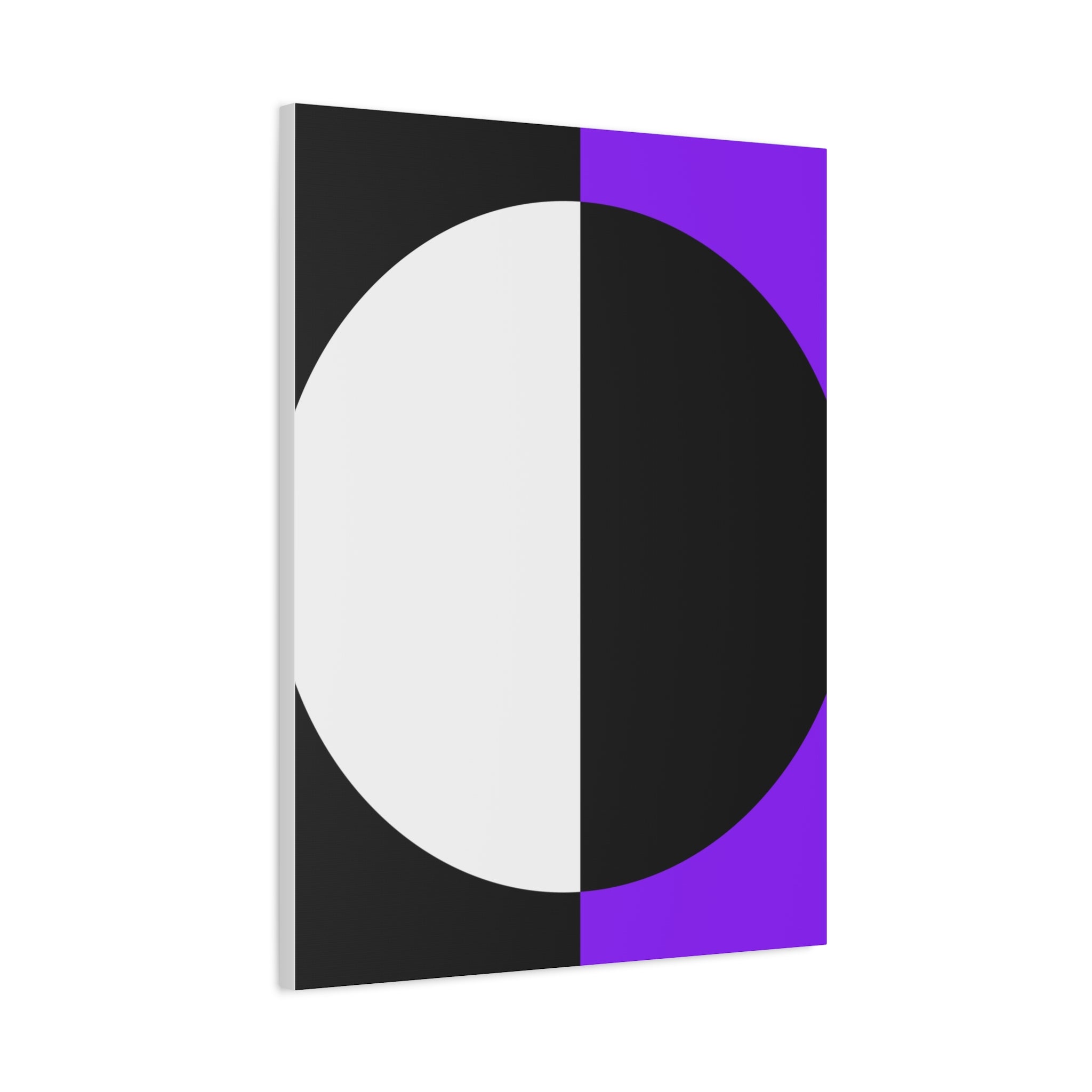 Abstract Purple & Black Circle Canvas Art