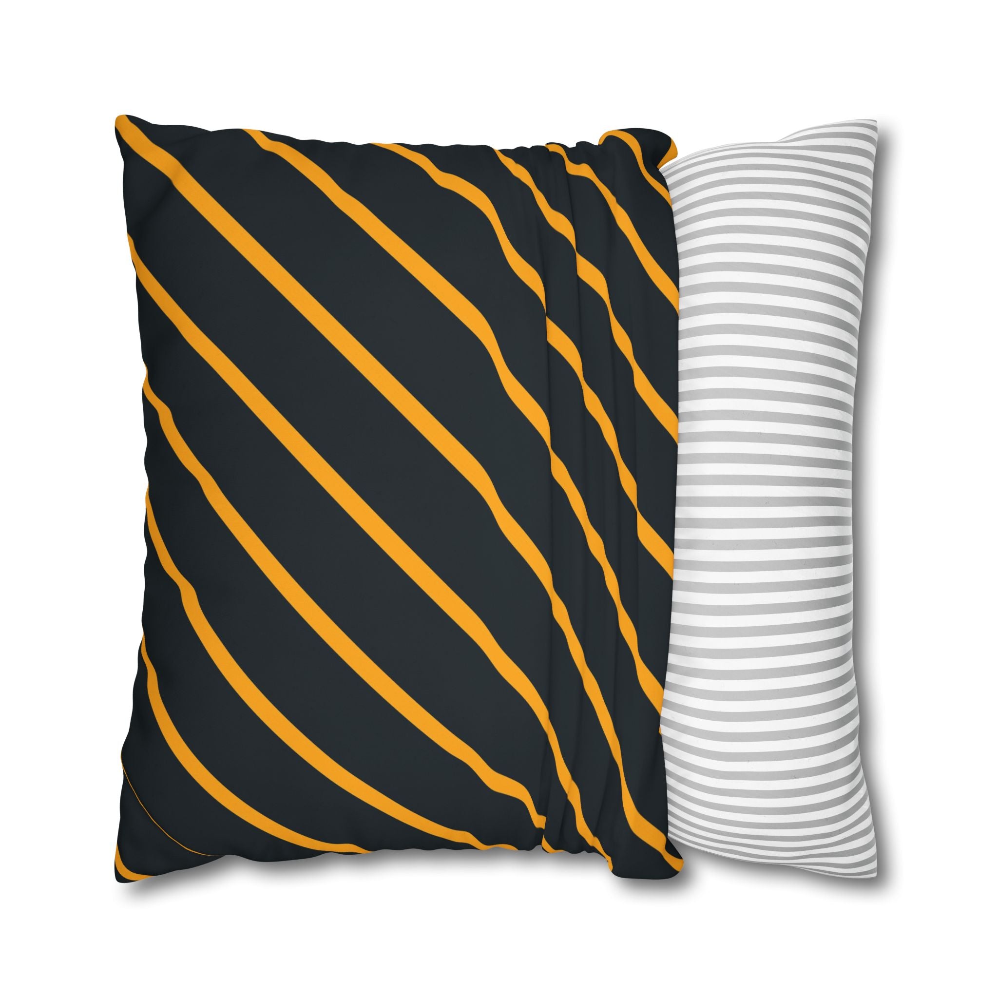 Bold Orange Diagonal Stripe Pillowcase