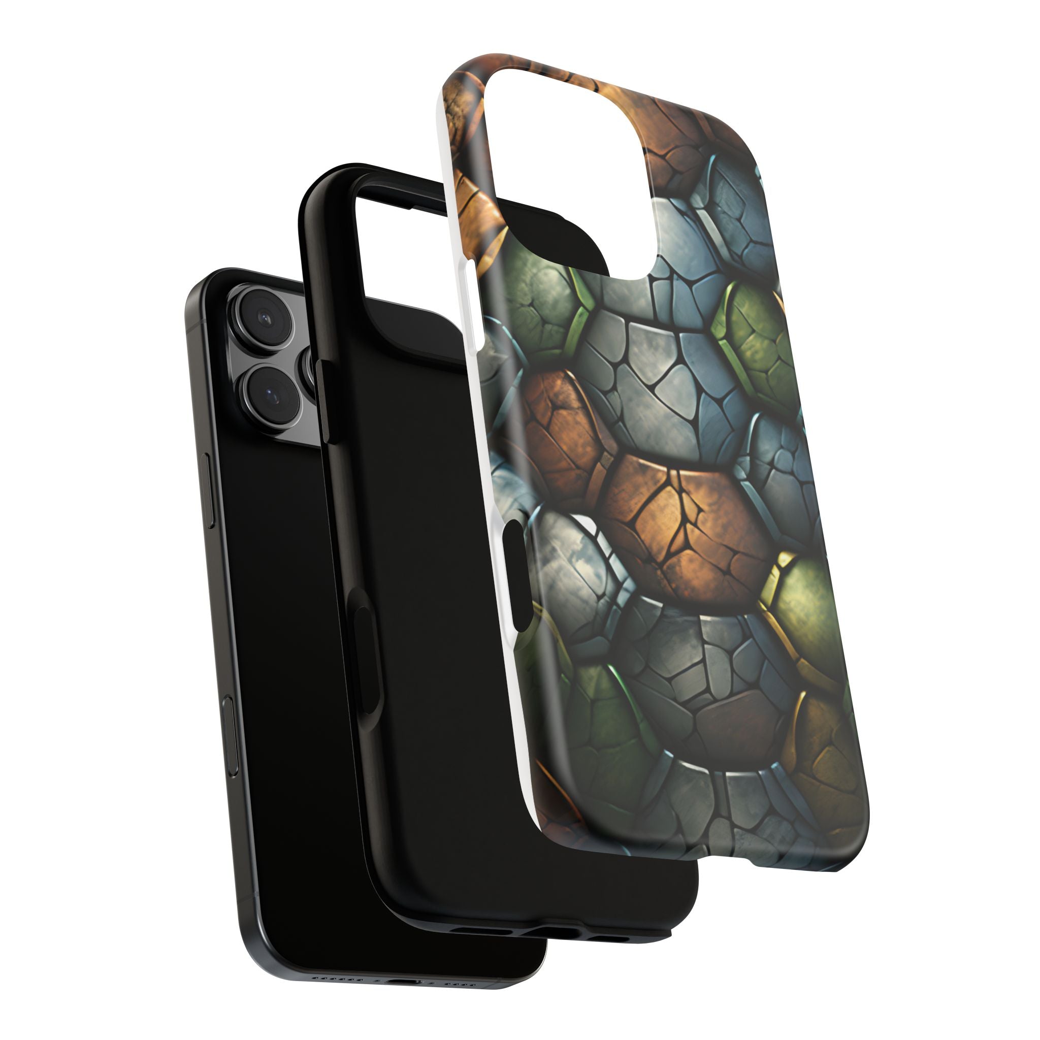 Hexagon Stone iPhone Case - Rugged Texture