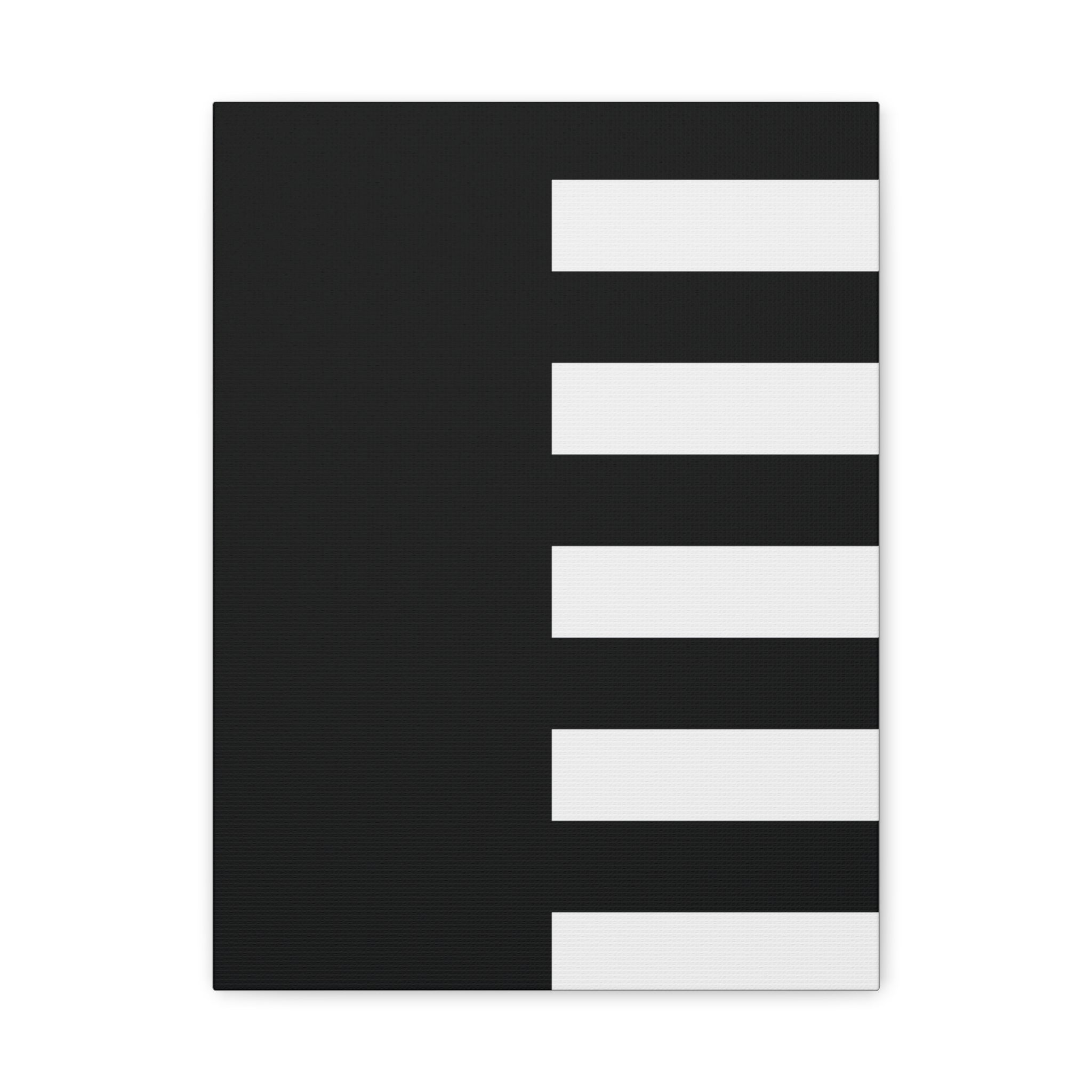 Abstract Minimalist Black & White Canvas Art