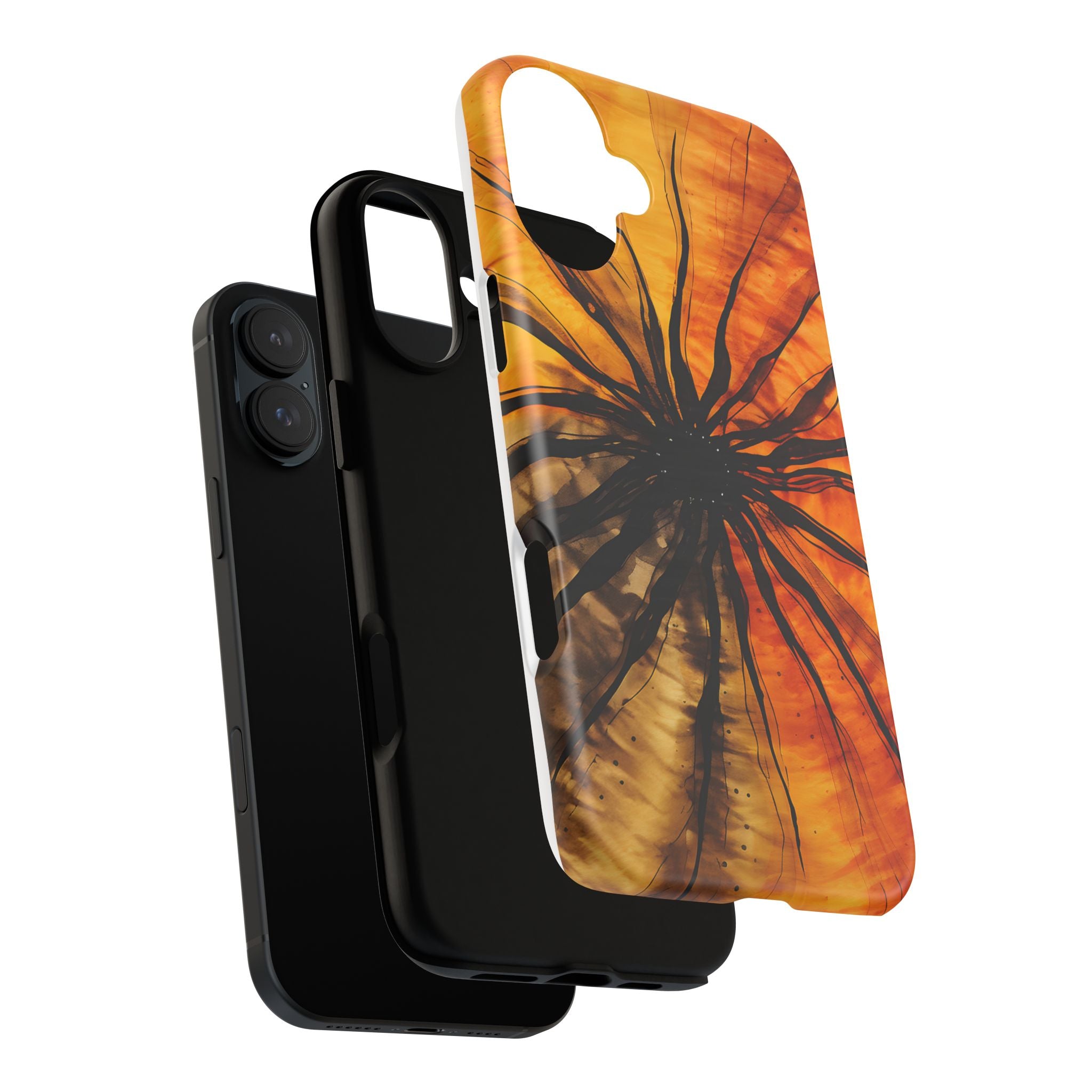 Fiery Sunburst Hexagon iPhone Case