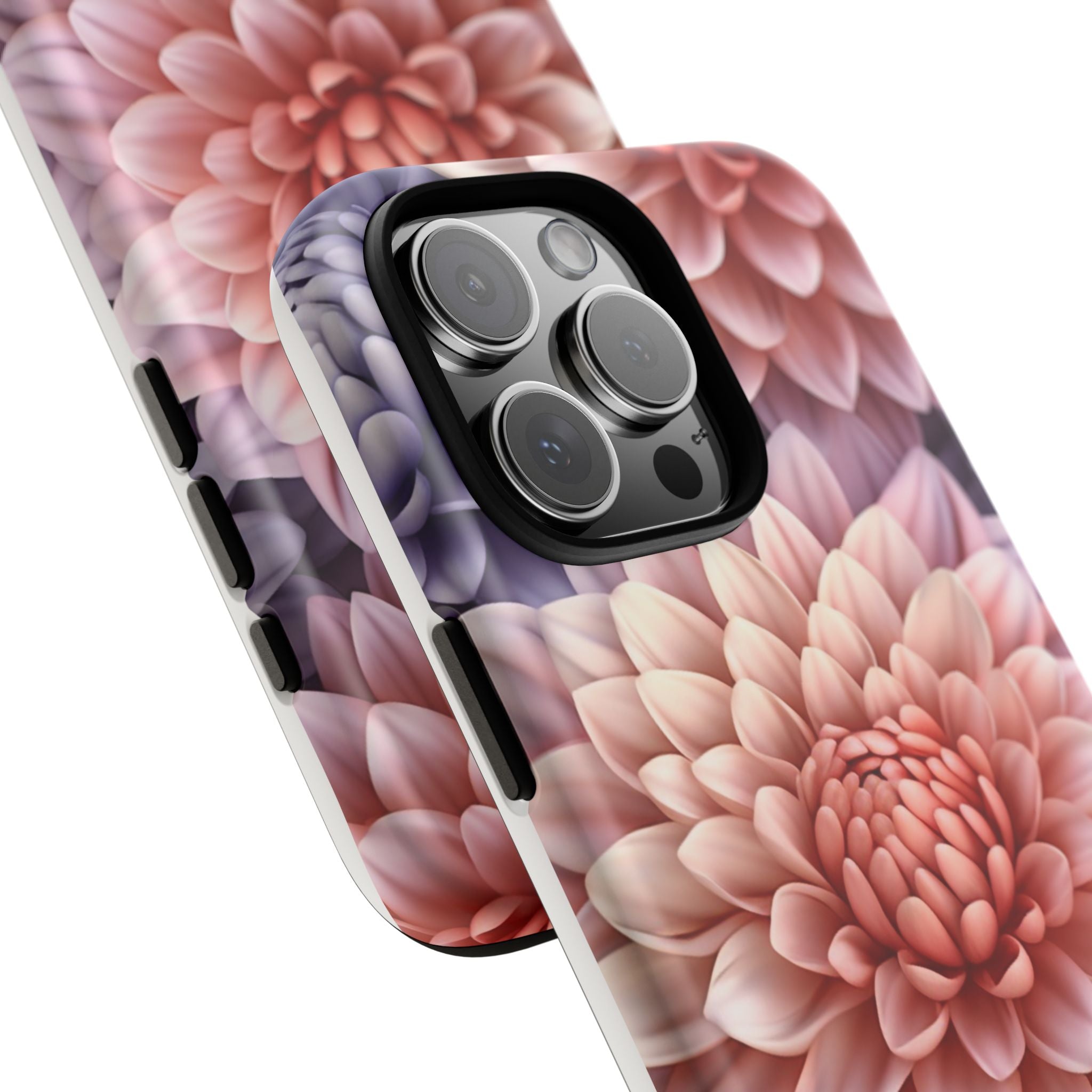 Dahlia Bloom Hexagon Stone iPhone Case