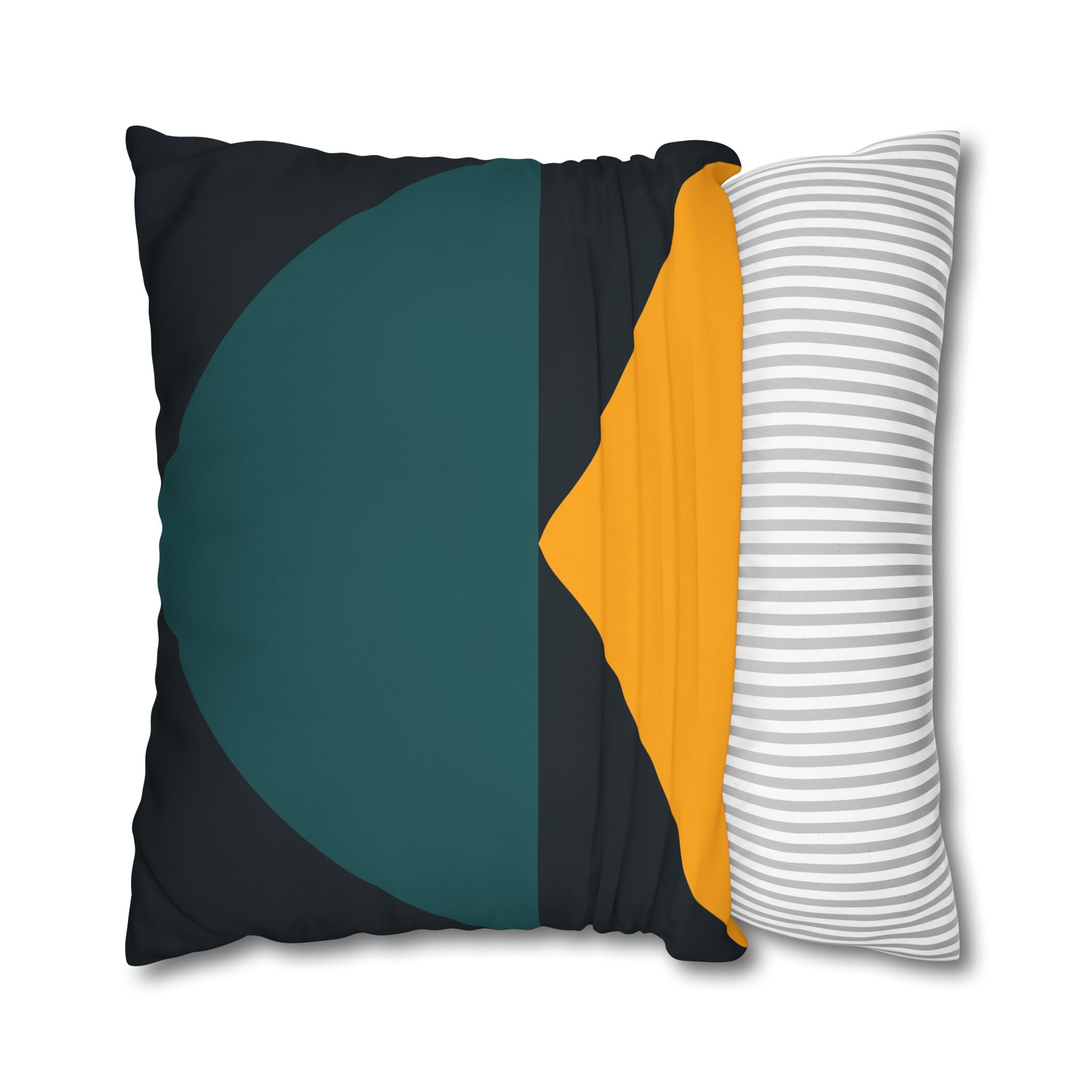 Geometric Teal & Gold Peak Pillowcase