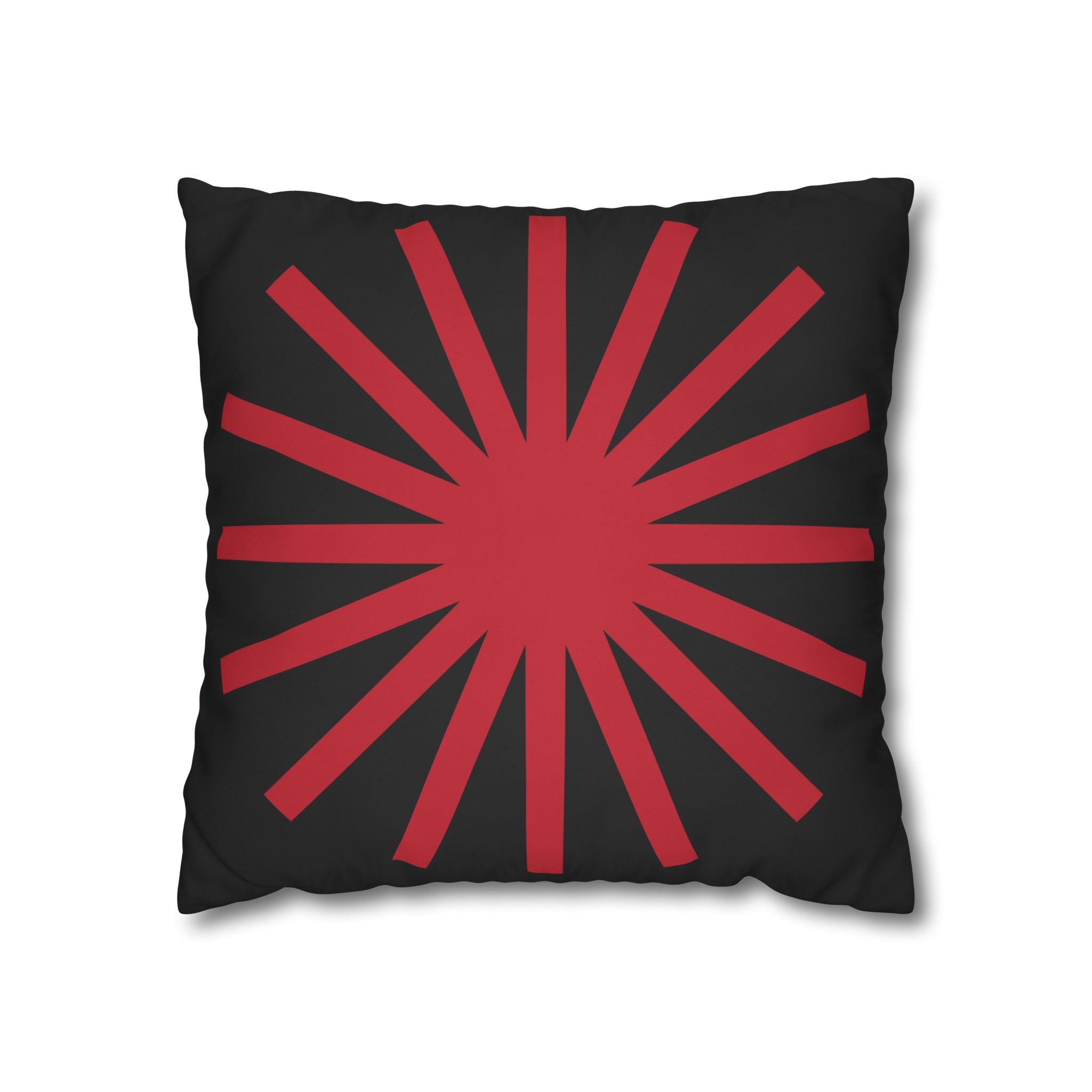 Red Sunburst Geometric Pillowcase