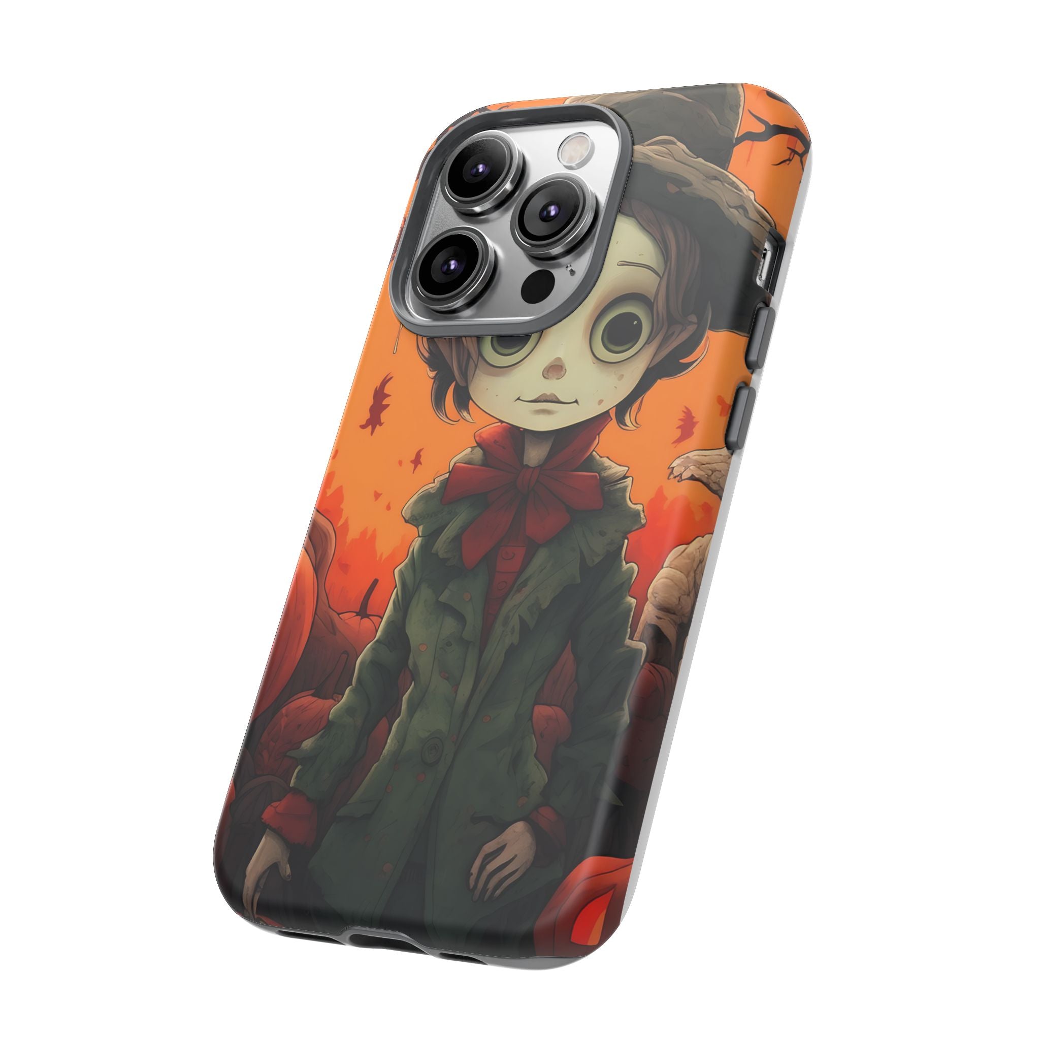 Spooky Autumn Child Hexagon Stone iPhone Case