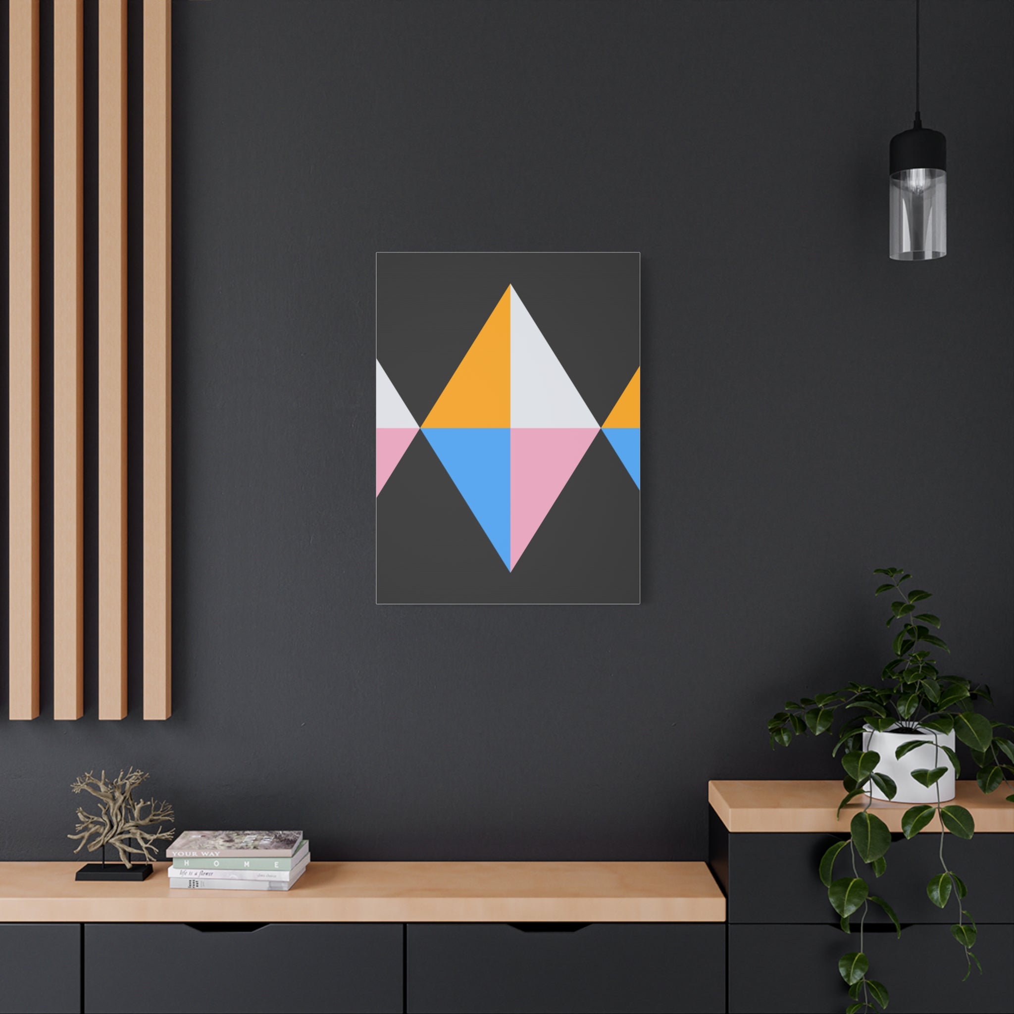 Geometric Triangle Canvas Wall Art