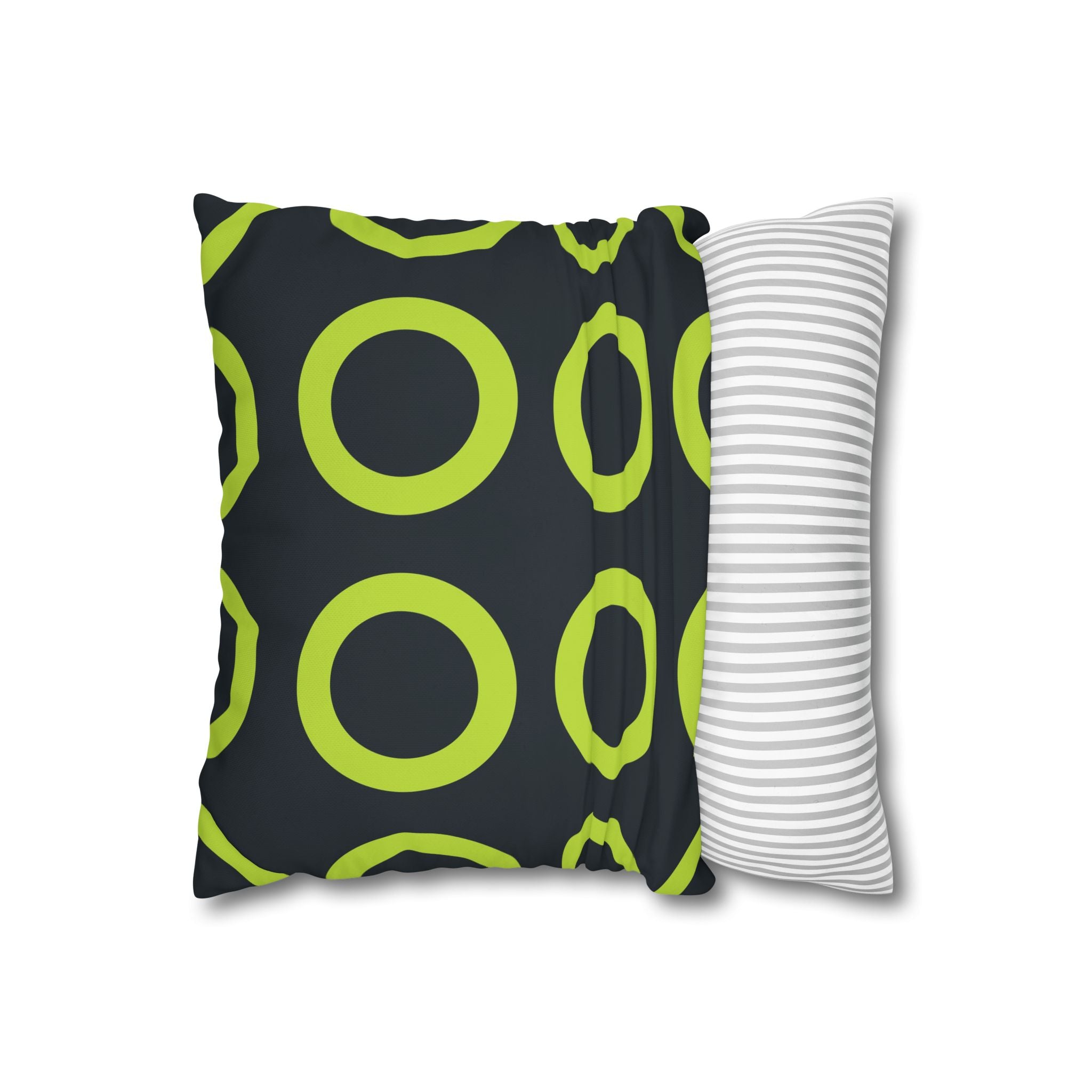 Lime Green Circle Geo Pillowcase