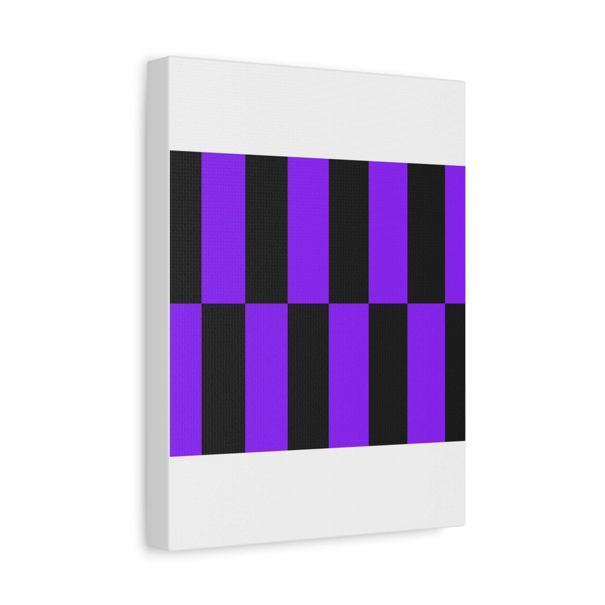 Violet & Charcoal Checkerboard Canvas Art