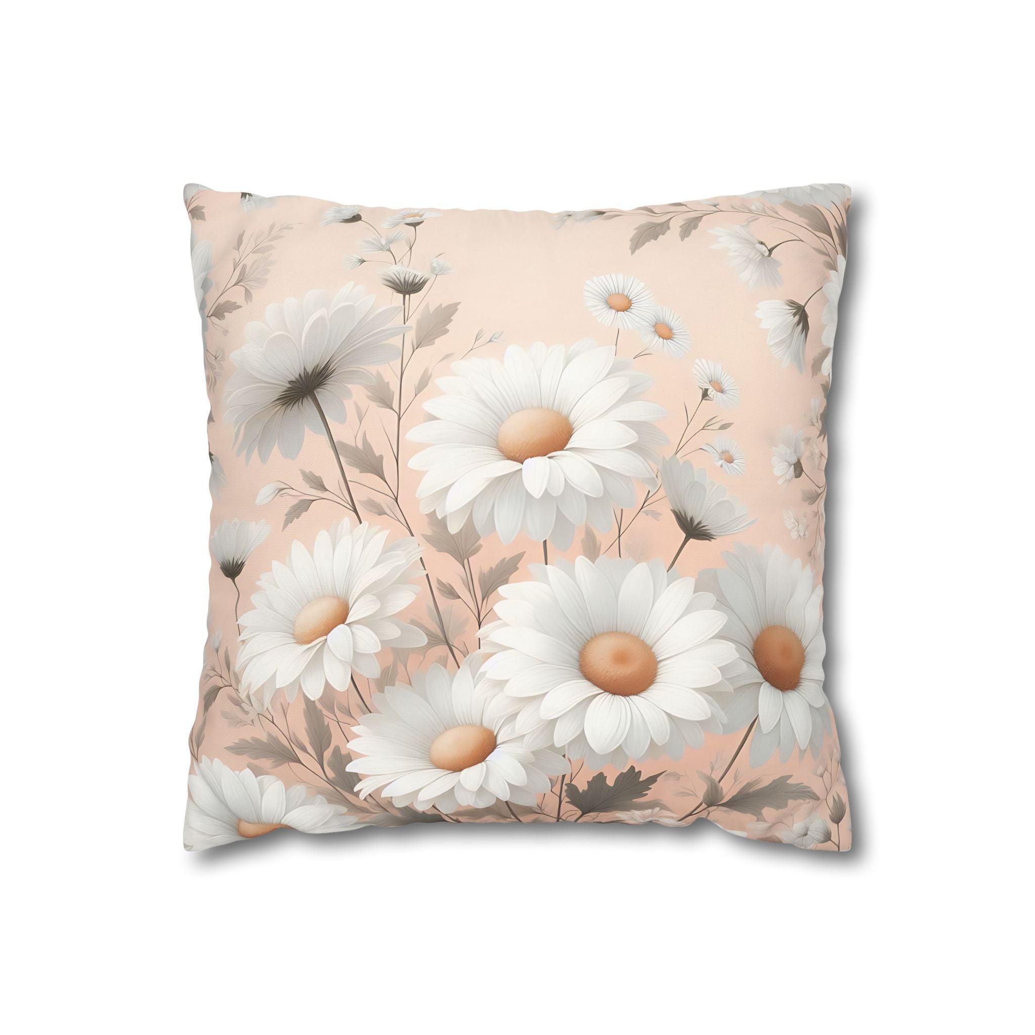 Peach Daisy Pillowcase - Floral Bedding