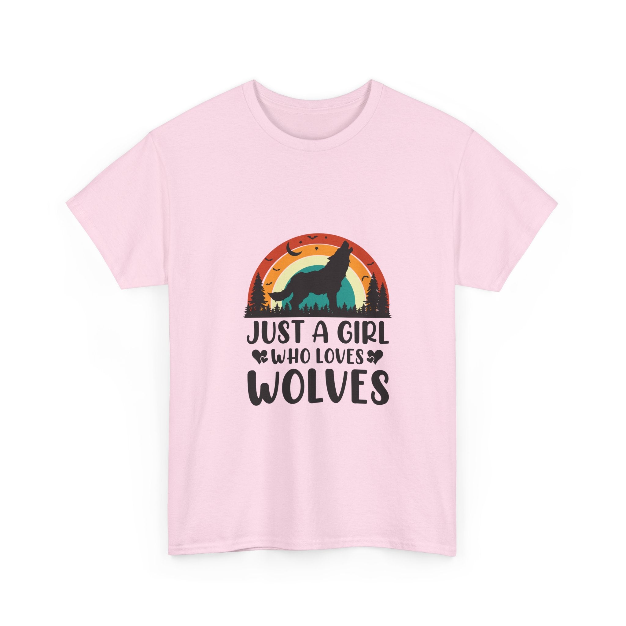 Wolf Howling Retro Girl T-Shirt