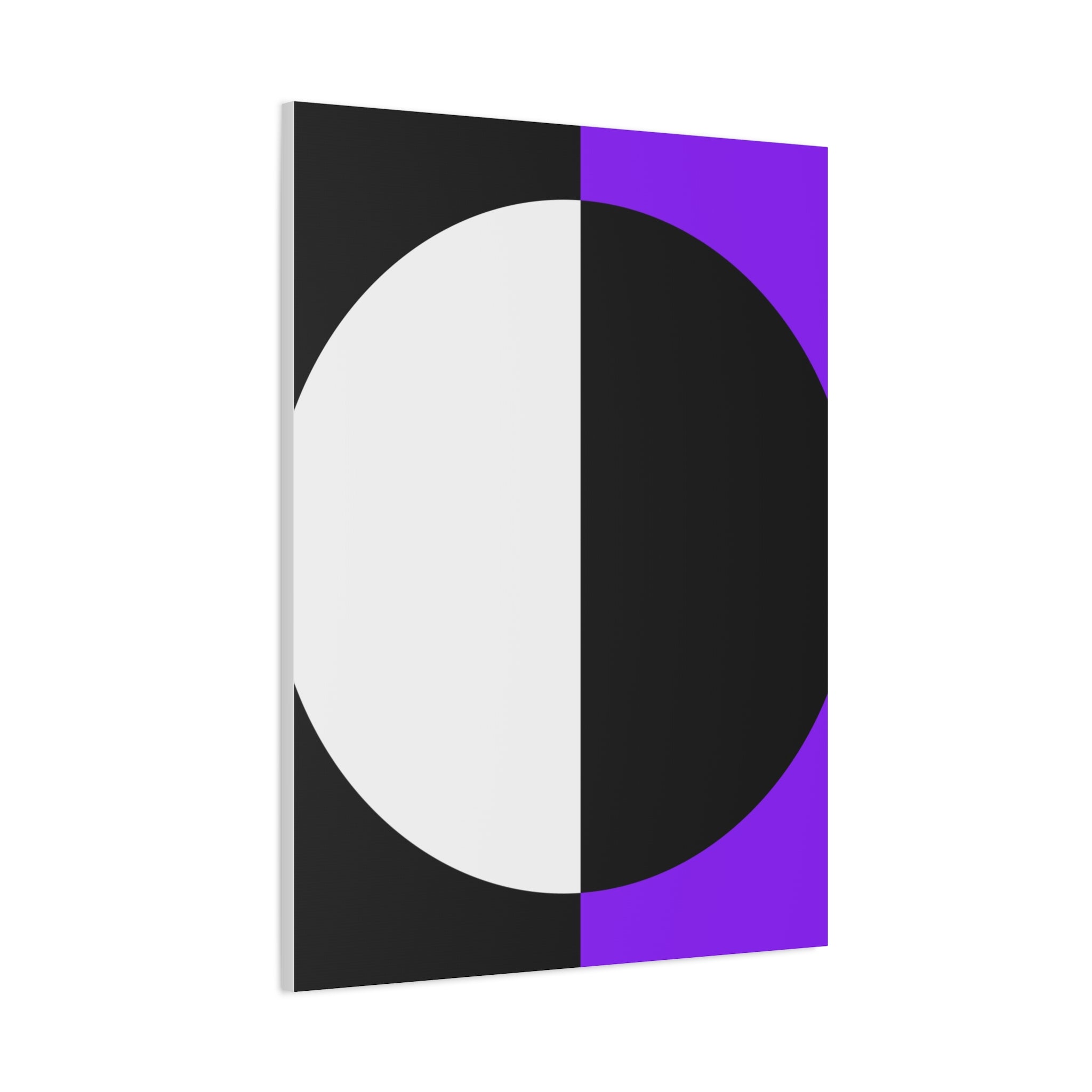 Abstract Purple & Black Circle Canvas Art